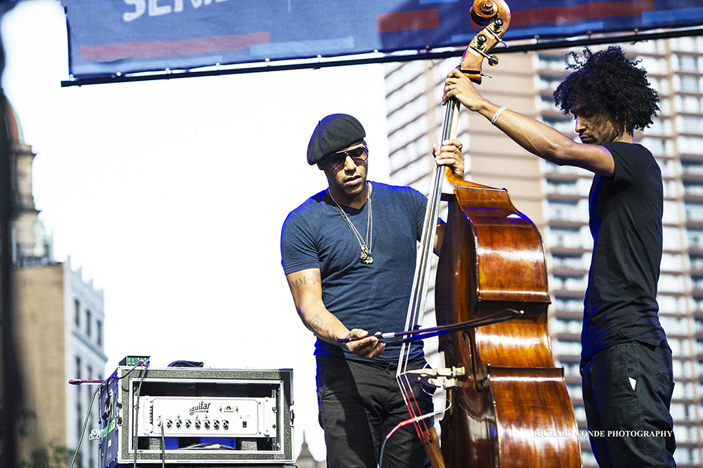 Miles Mosley at the 2017 Detroit Jazz Festival