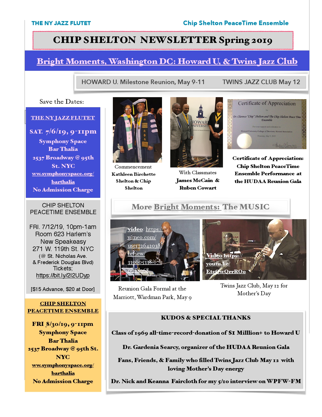 Newsletter, Spring 2019