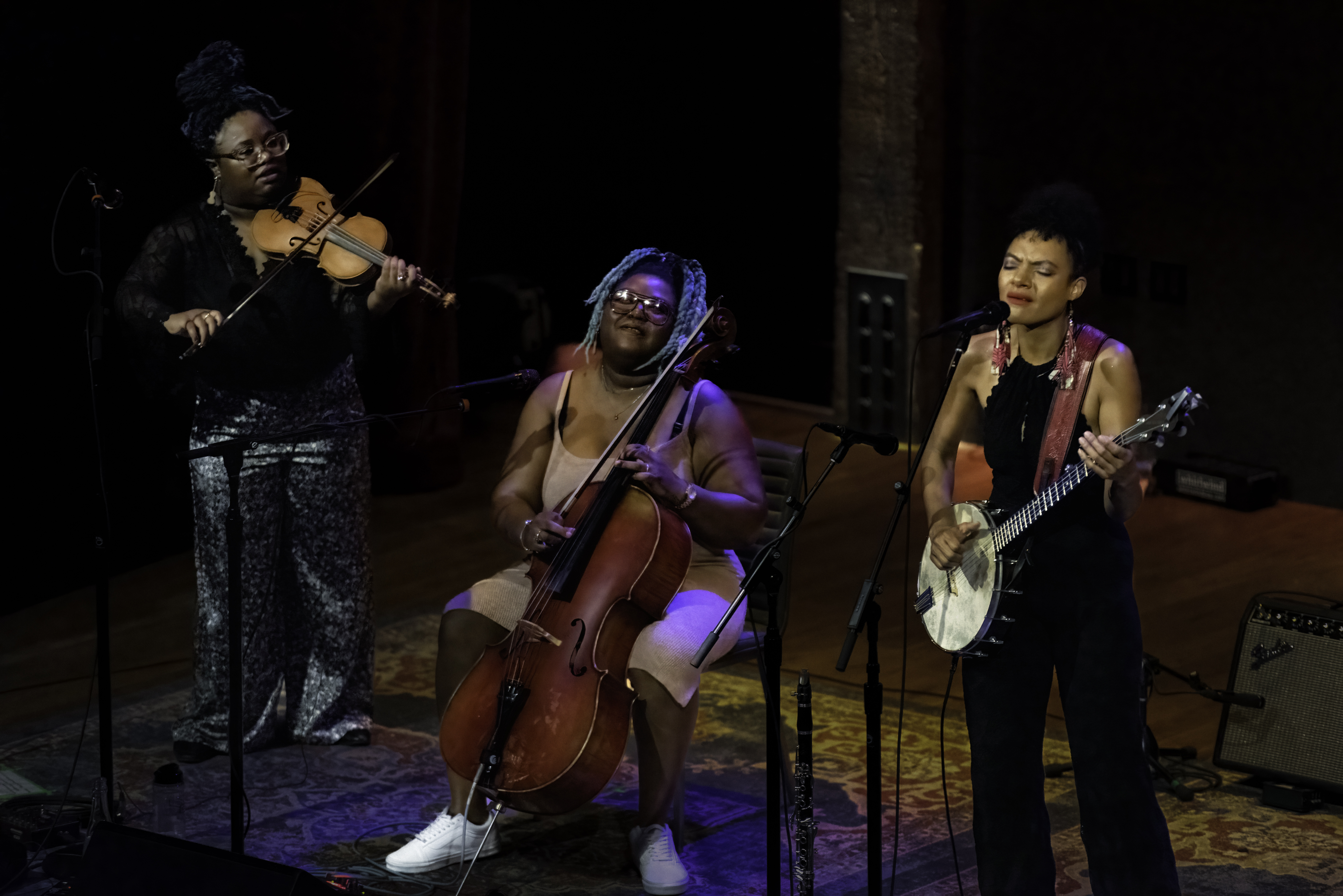 Monique Ross, Chauntee Ross and Allison Russell at New York City Winery