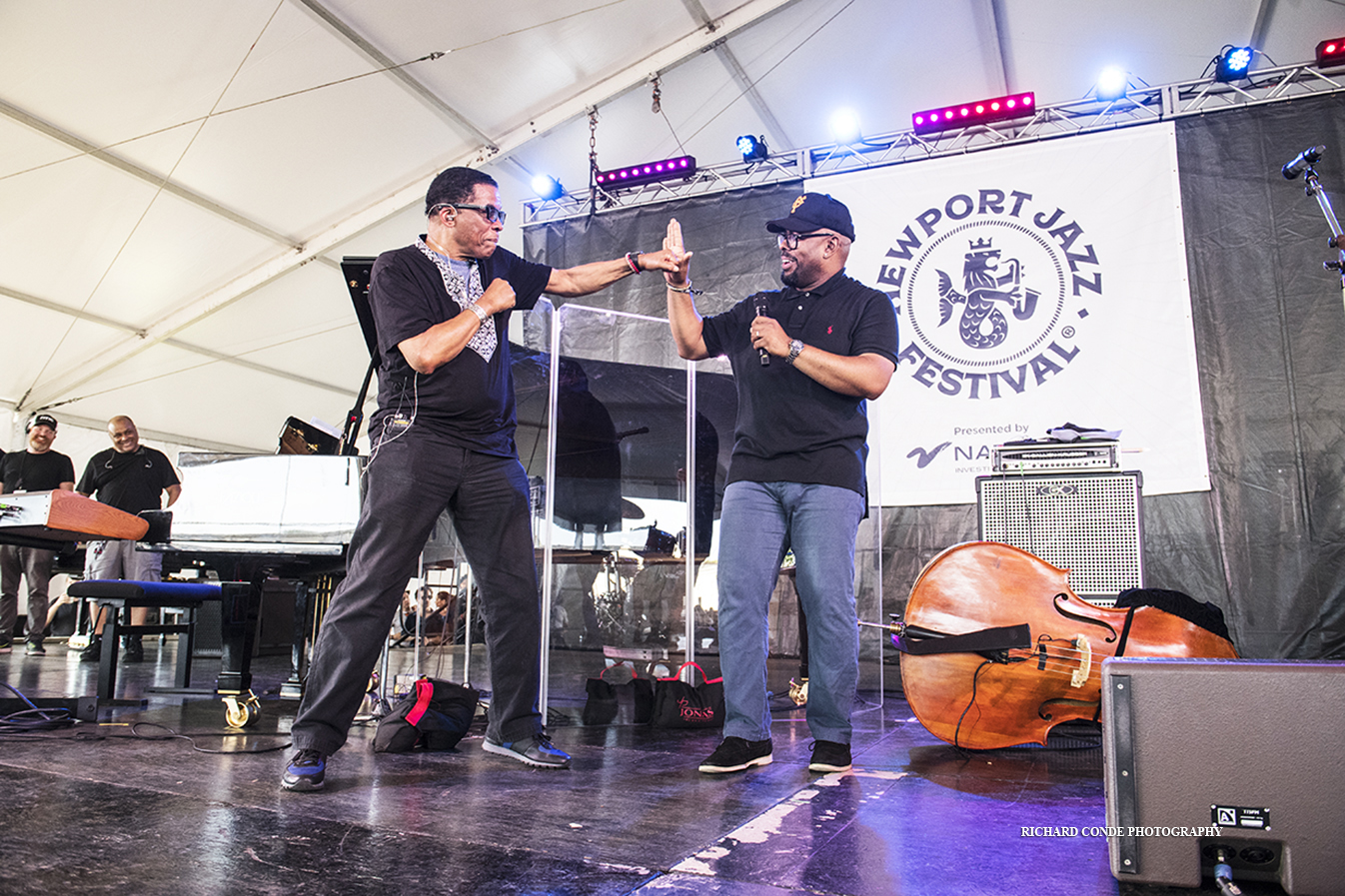 Herbie Hancock and Christian McBride at the 2019 Newport Jazz Festival