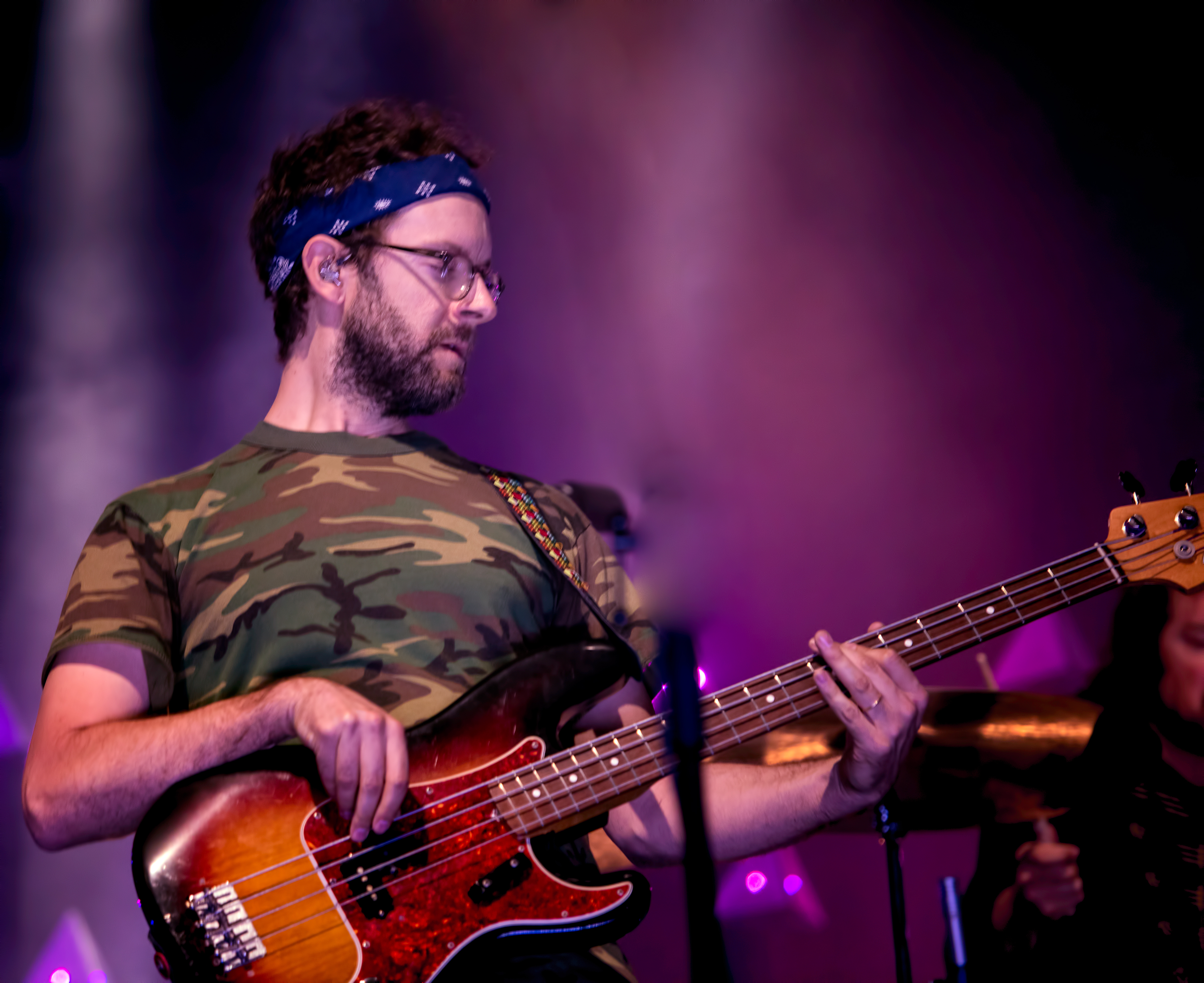 Dave Hartley with the War on Drugs at The Montreal International Jazz Festival 2018