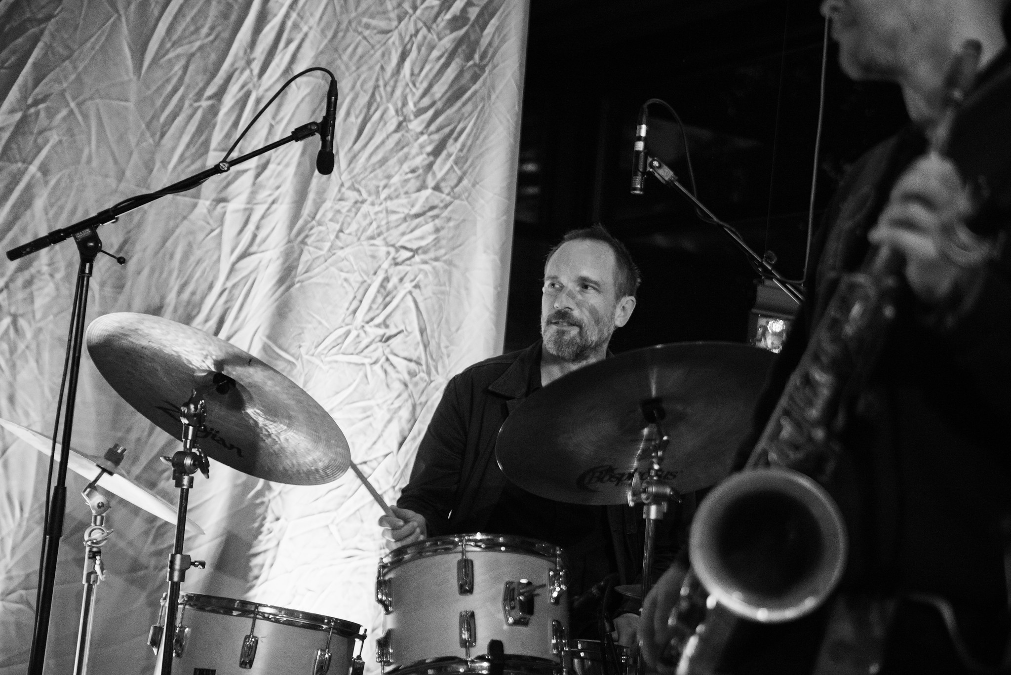 Paal Nilssen-Love jamming at Kroa, Moldejazz 2026 — jazz photo by Daniel Mège | All About Jazz