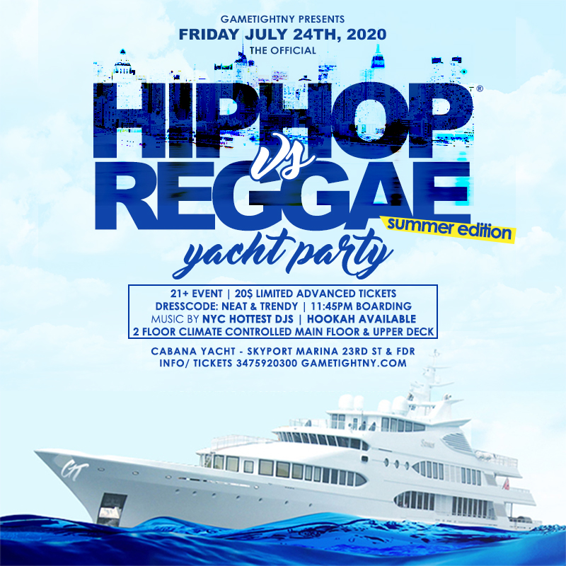 Nyc Hip Hop Vs. Reggae® Summer Midnight Yacht Party