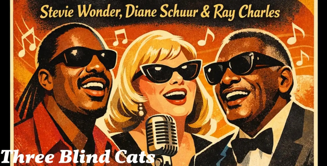 Three Blind Cats Stevie Wonder, Diane Schuur, Ray Charles  — jazz photo by Annaliesa Rose | All About Jazz
