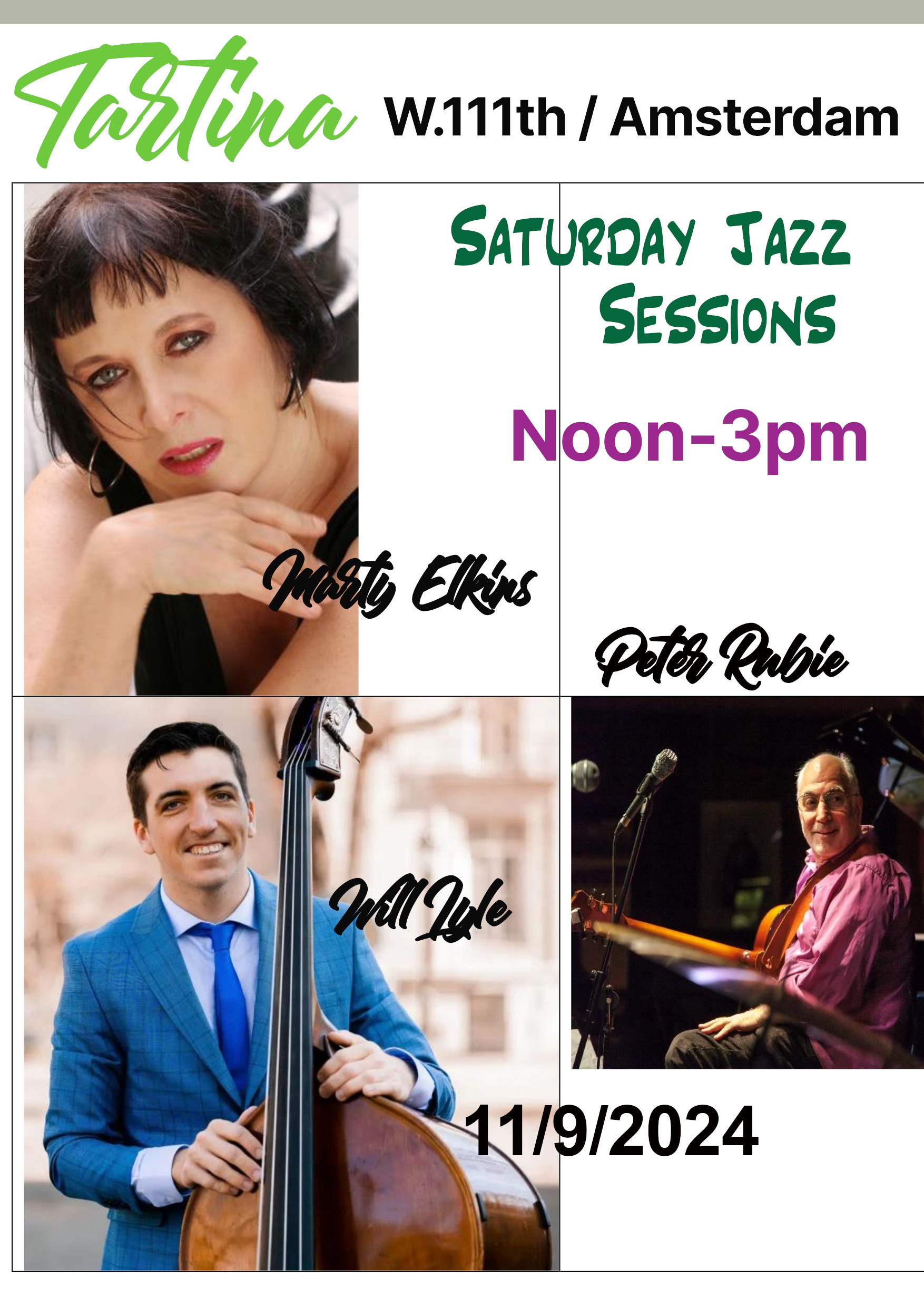 Tartina Saturday Jazz Brunch Sessions