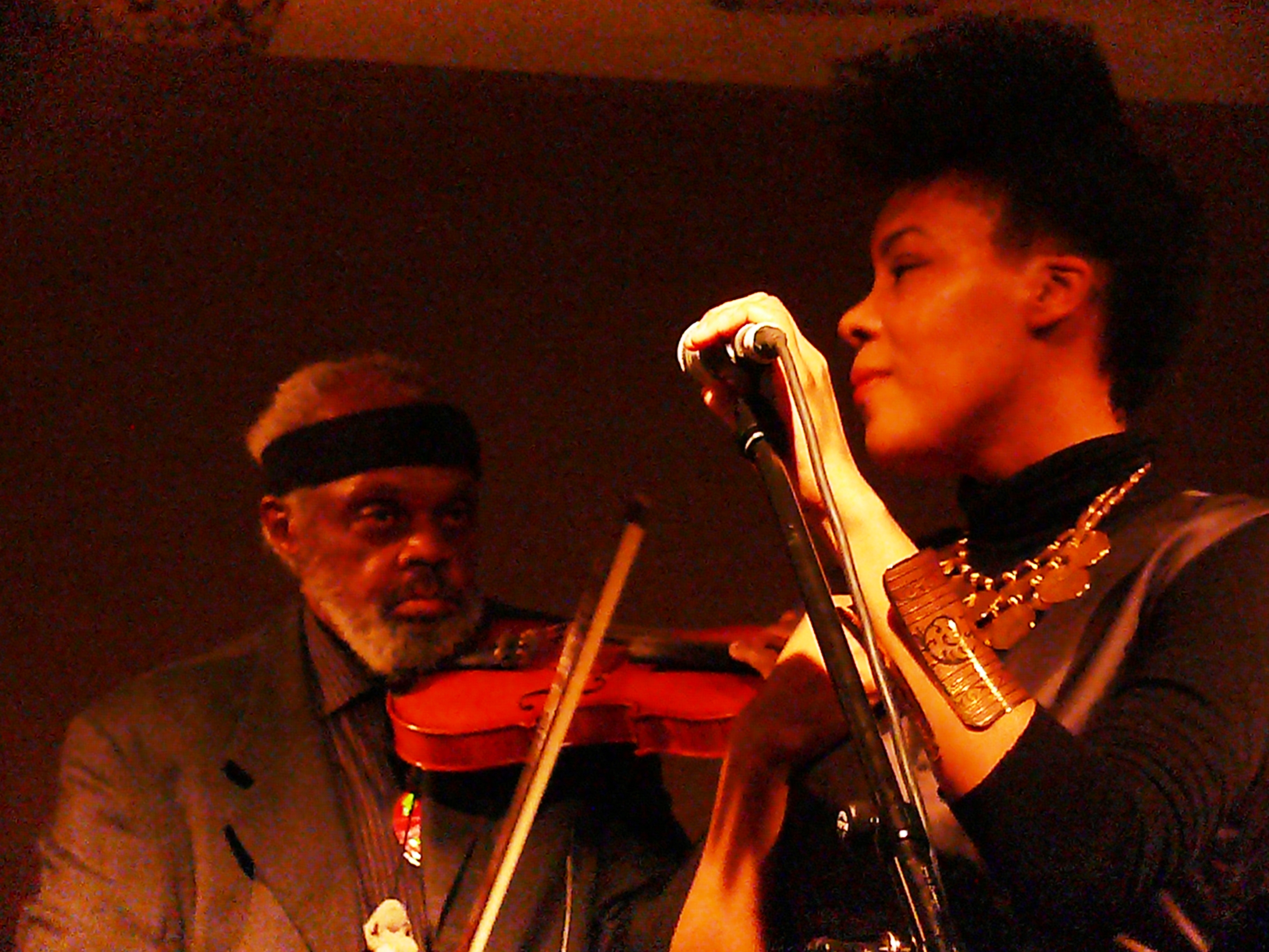 Henry Grimes and Elaine Mitchener at Cafe Oto, London in December 2011