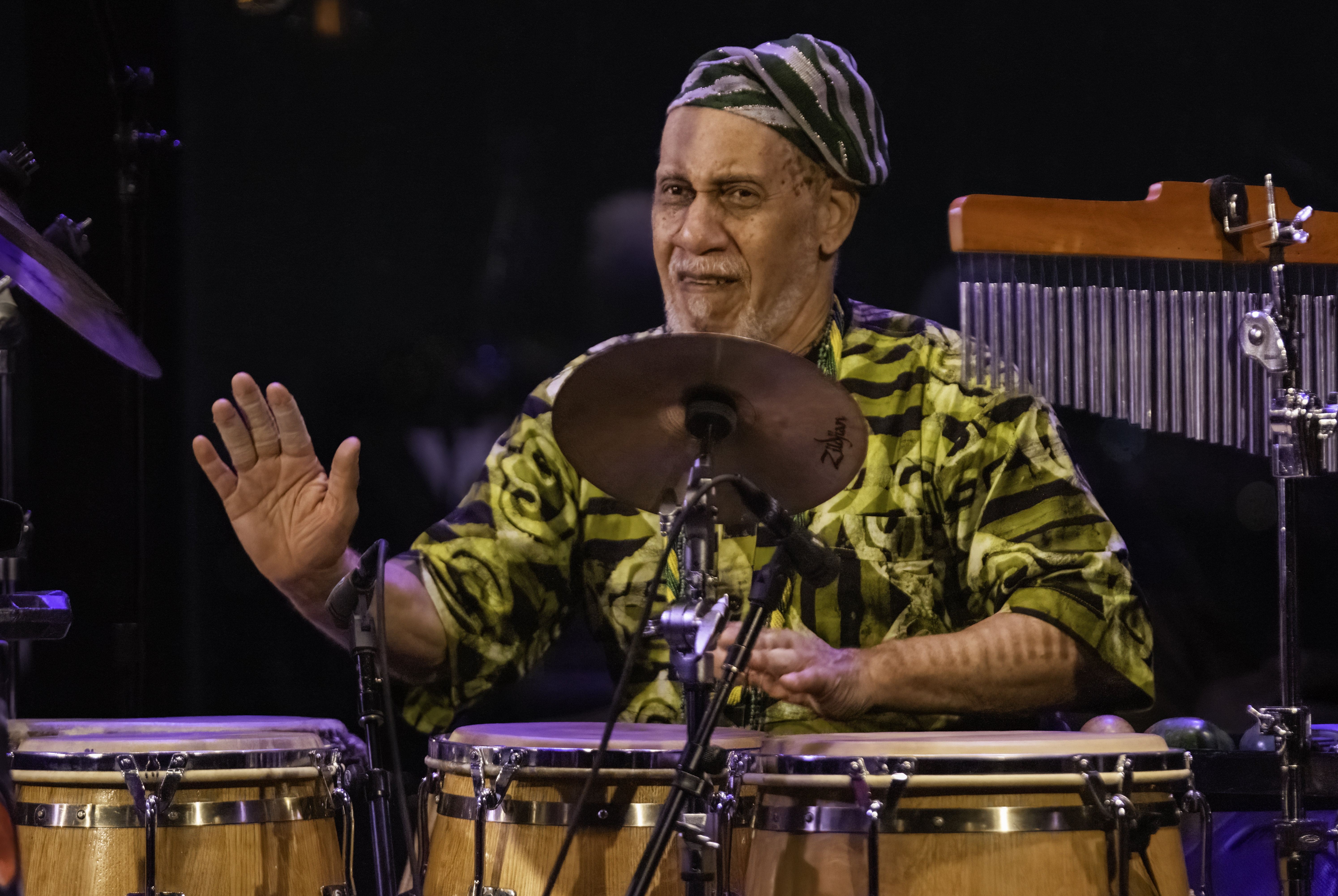 Chief Baba Neal Clarke with the African Alumni Quartet Celebration of Randy Weston At Dizzy's Club