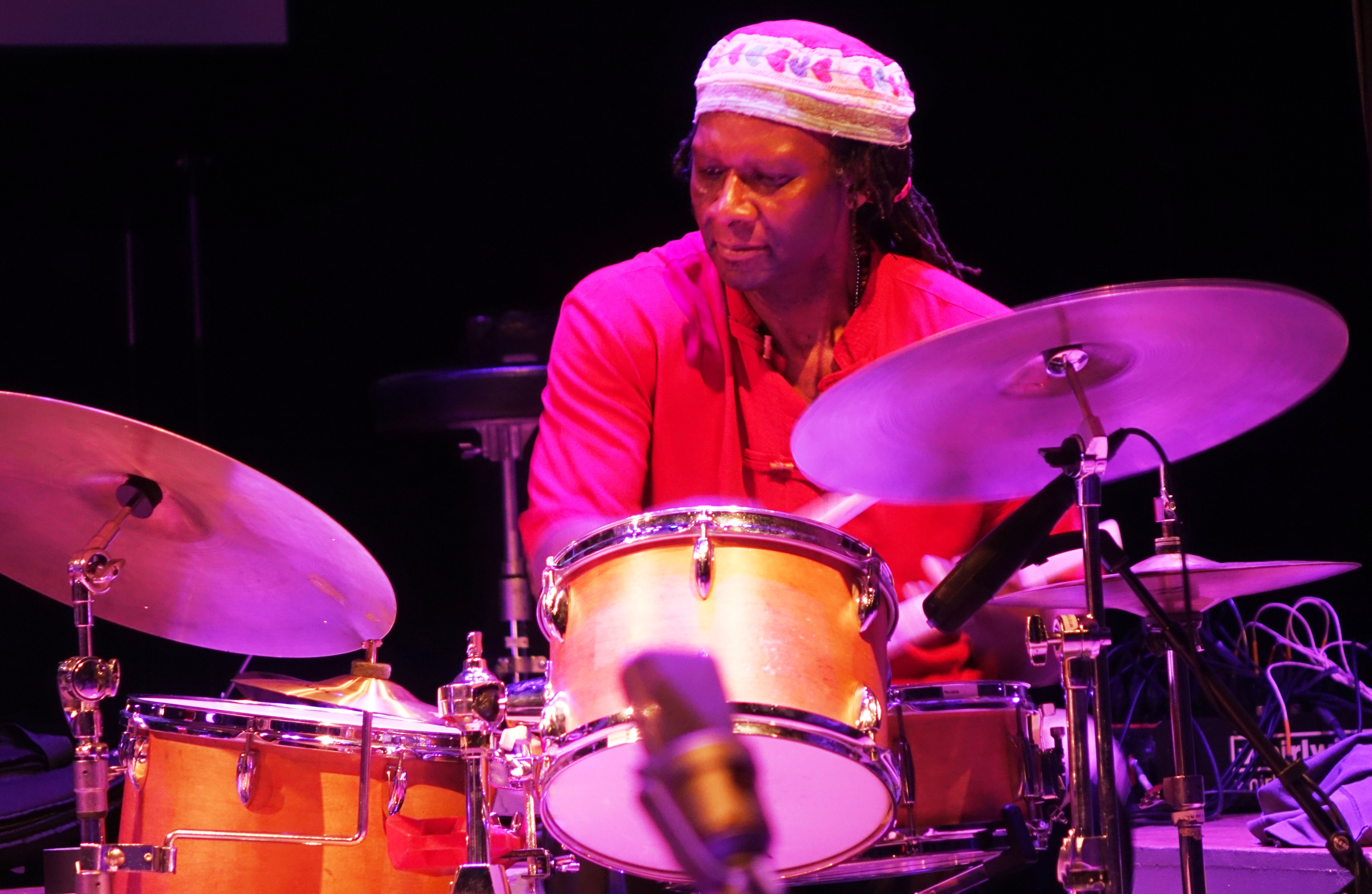 Hamid Drake at Roulette, Brooklyn in May 2018