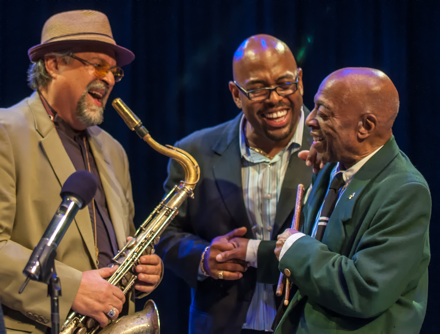 Joe Lovano, Christian McBride and Roy Haynes at Jazz for Obama at Symphony Space