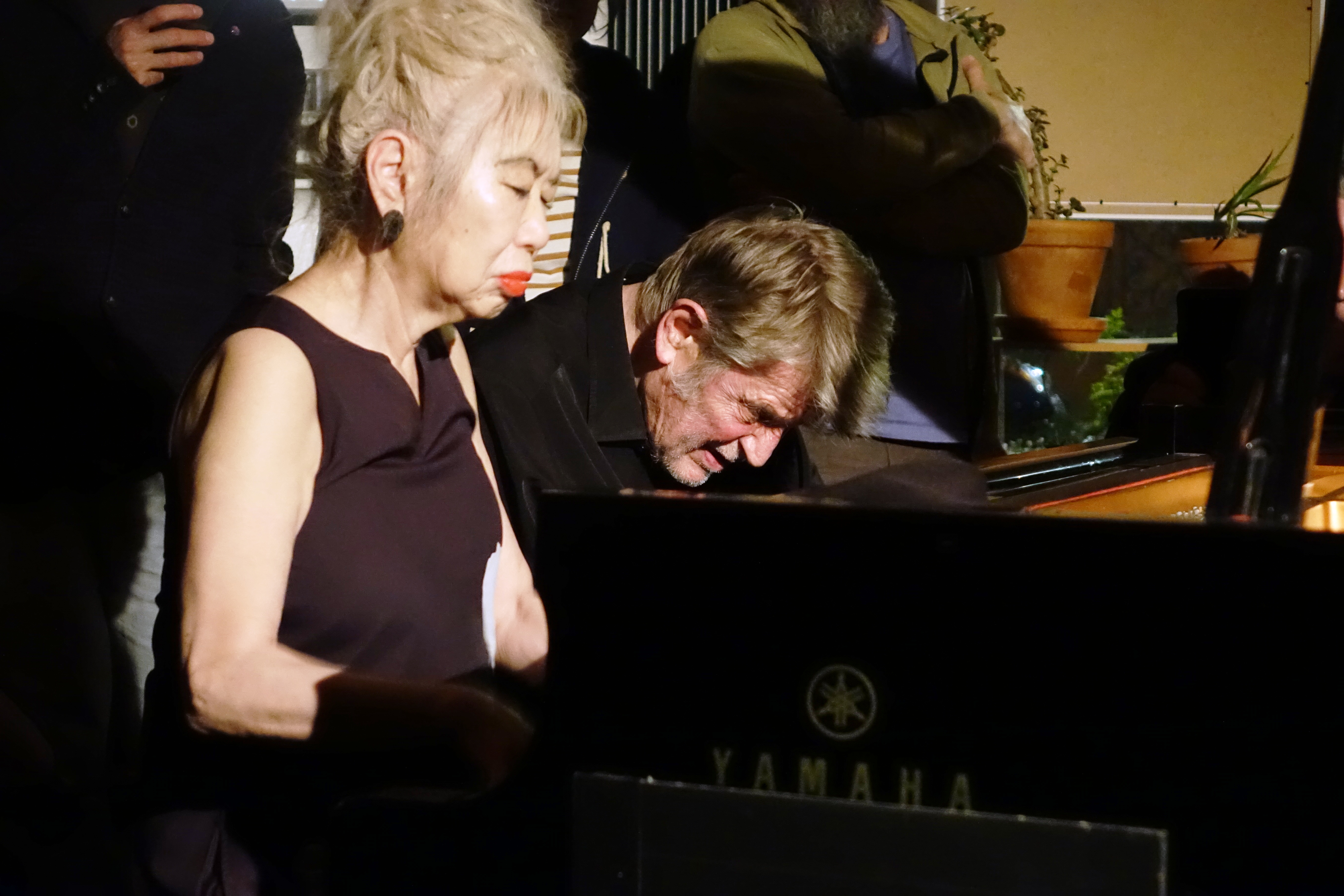 Aki Takase and Alexander von Schlippenbach at Evan Parker's 80th birthday celebration at Cafe Oto on 7 April 2024