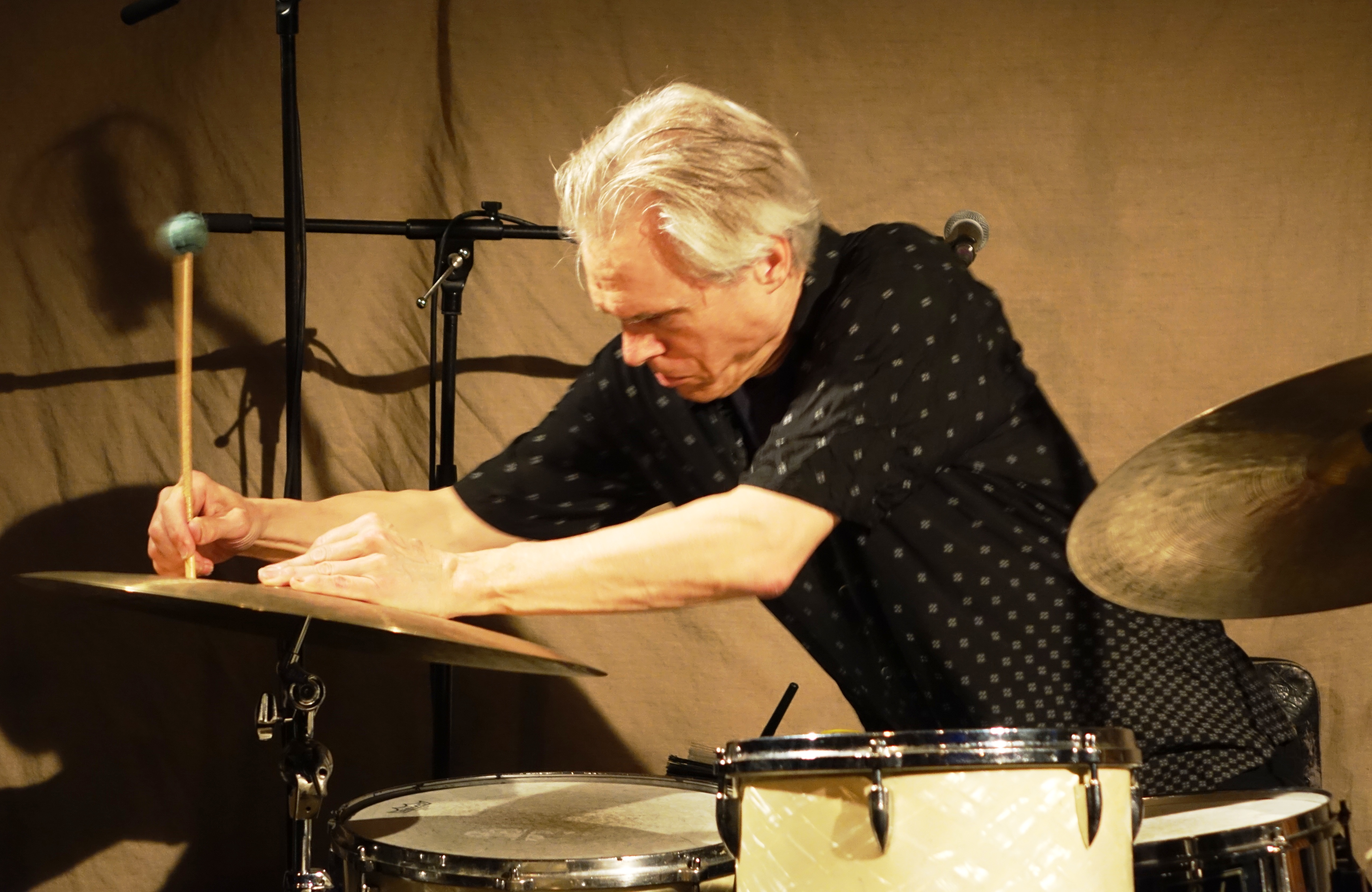 Gerry Hemingway at Cafe Oto, London in April 2018