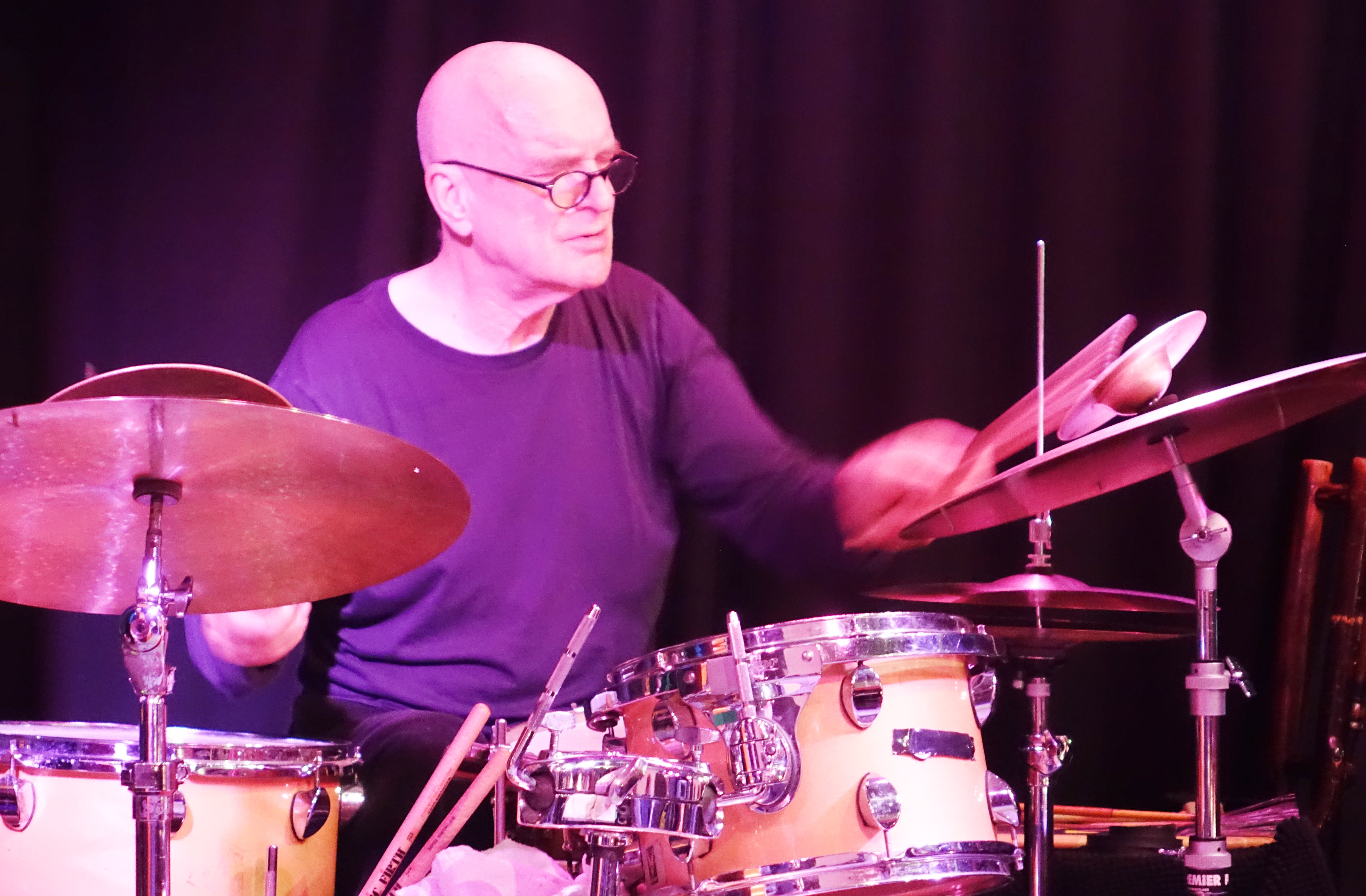 Roger Turner at the Vortex, London in December 2018