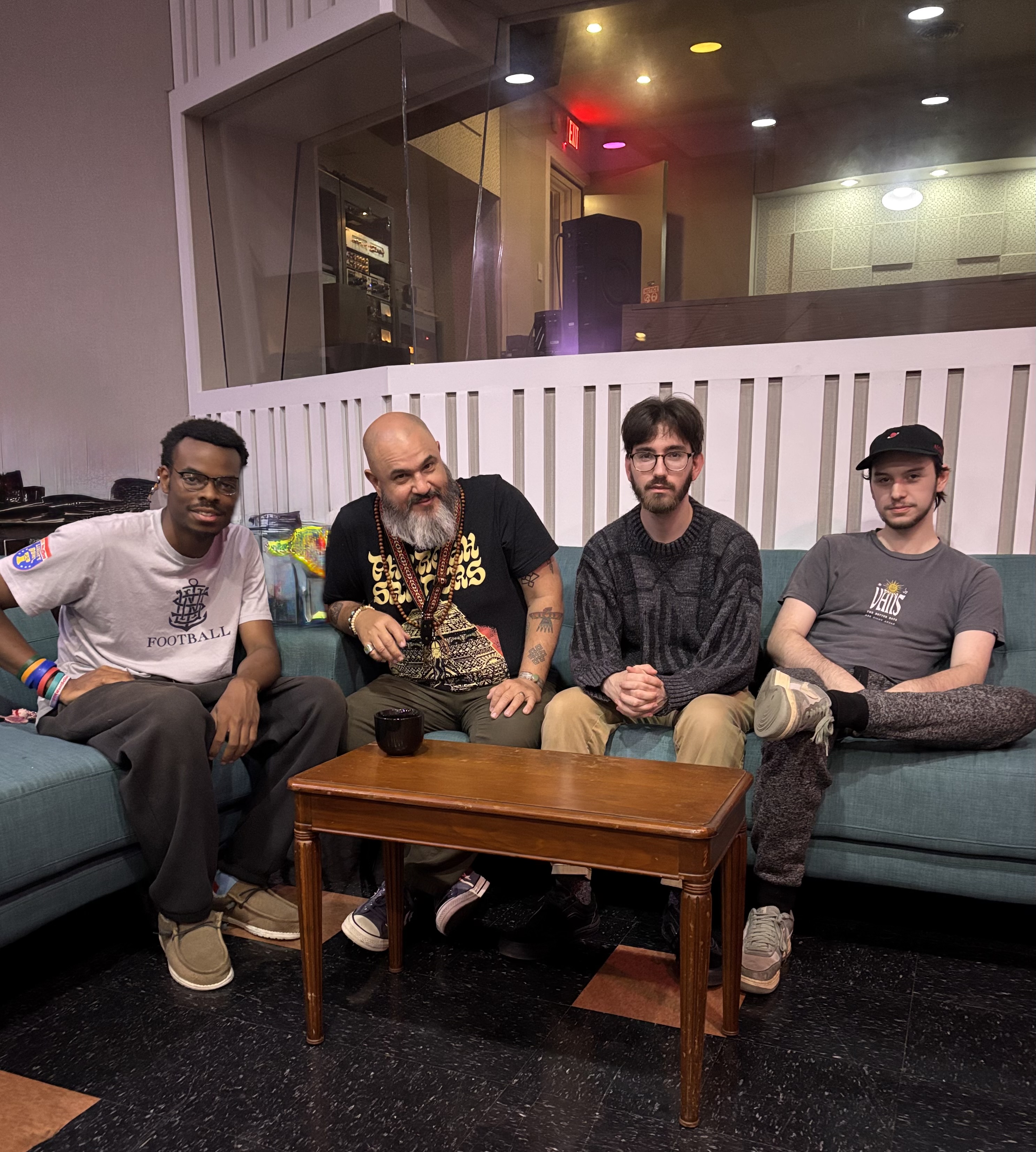 Bhakti Lam-Mu  CELL Qtet in studio Memphis Magnetic 17 June 2026 working on new album — jazz photo by Arthur Edmaiston | All About Jazz