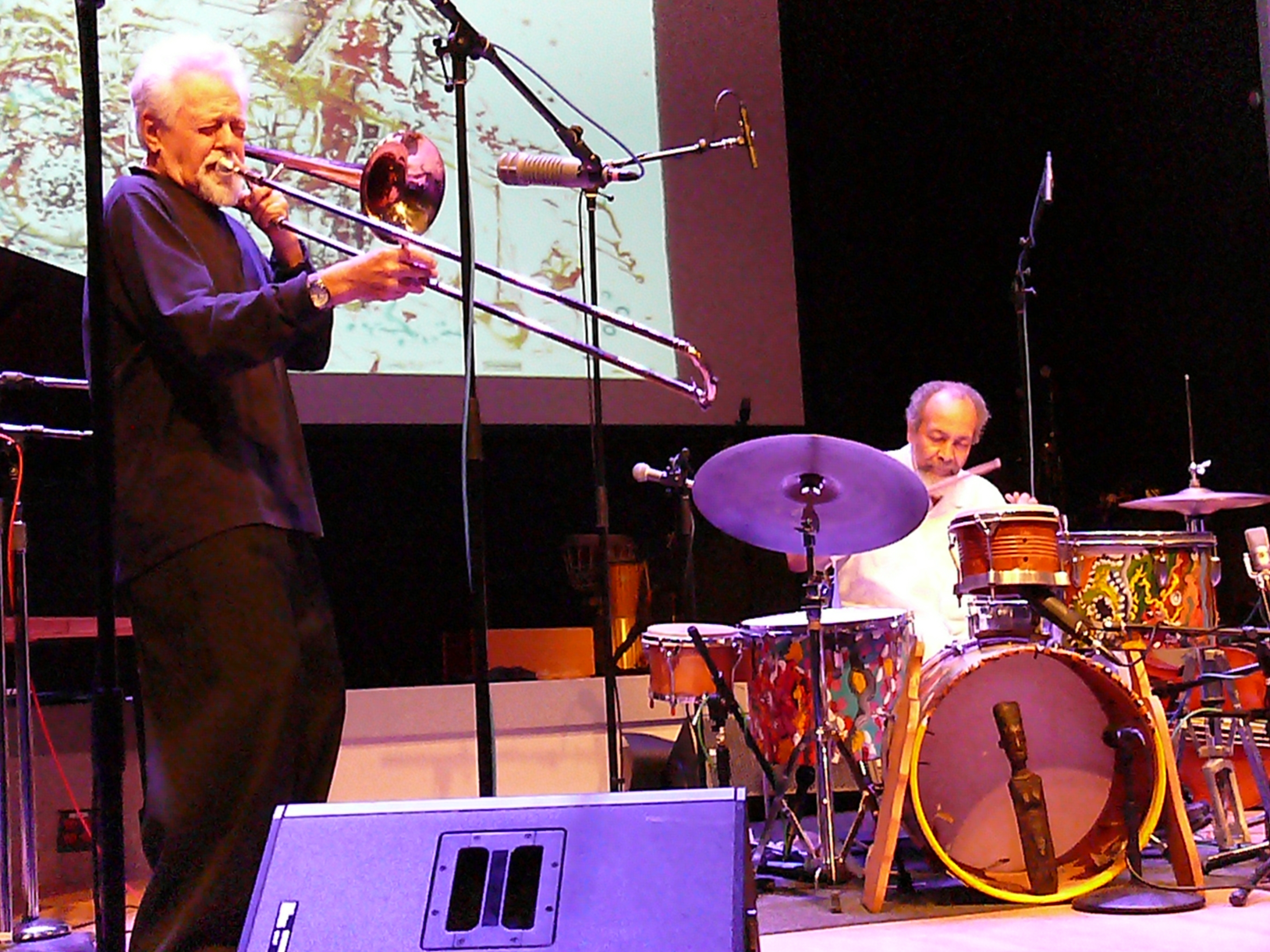 Roswell rudd and milford graves at the vision festival in new york in june 2013