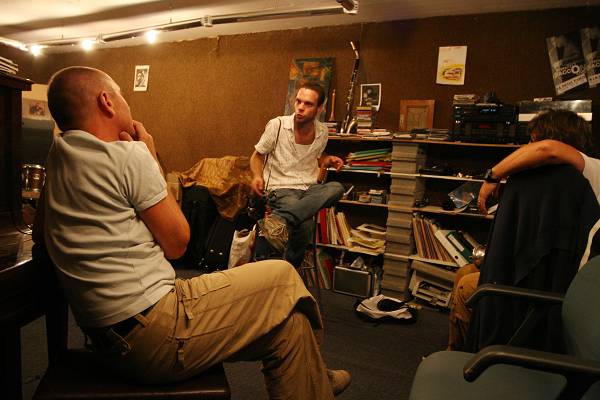 Jean-Pierre Schaller, Cyril Regamey and Stefano Saccon During a Rehersal for the Group "Stratometric", Geneva, Switzerland, 2005