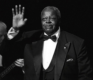 The Incomparable Oscar Peterson Greets the Crowd in 1999 at the Newly Renamed Freihofer's Jazz Festival in Saratoga, New York.