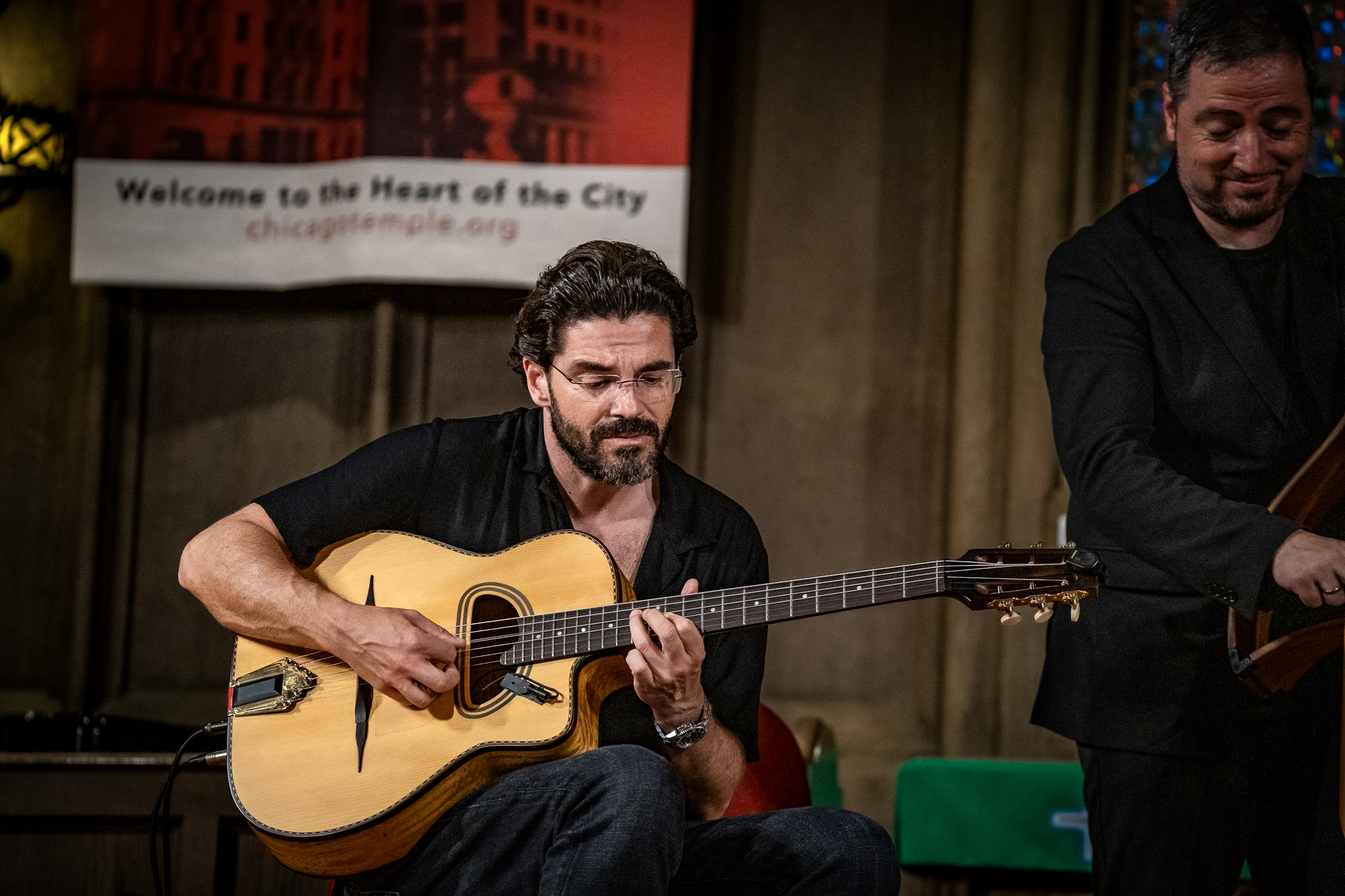 Joscho Stephen Trio at Chicago Temple — jazz photo by Sandra Kozintseva | All About Jazz