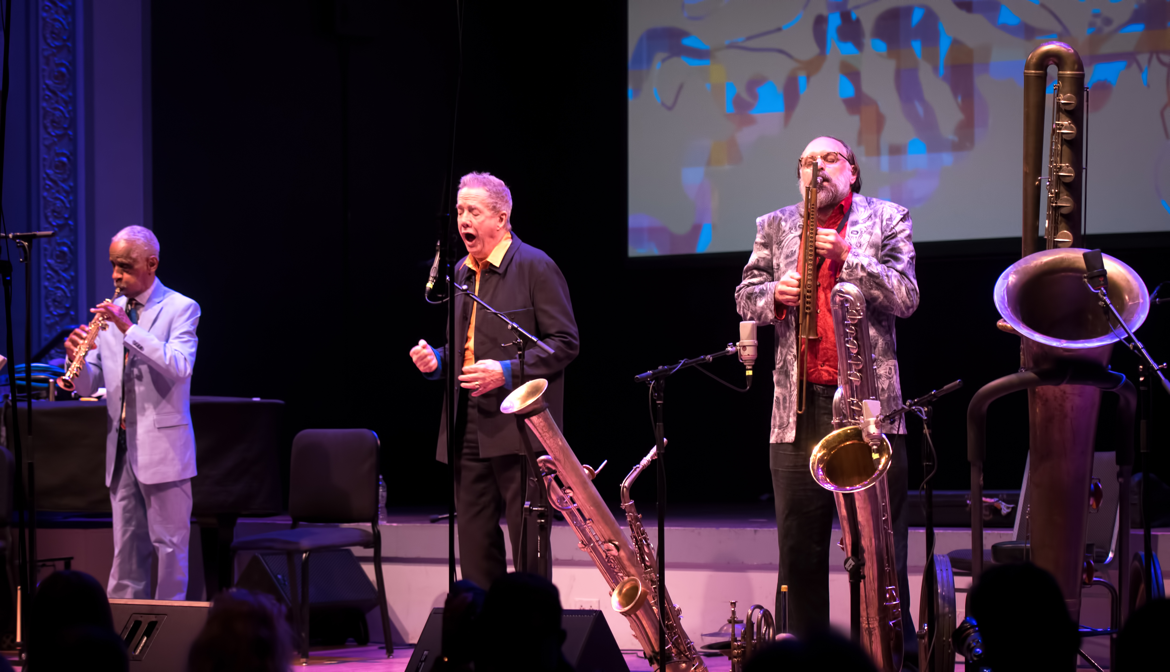 Roscoe Mitchell, Thomas Buckner and Scott Robinson with the Space Trio At the Vision Festival 2018