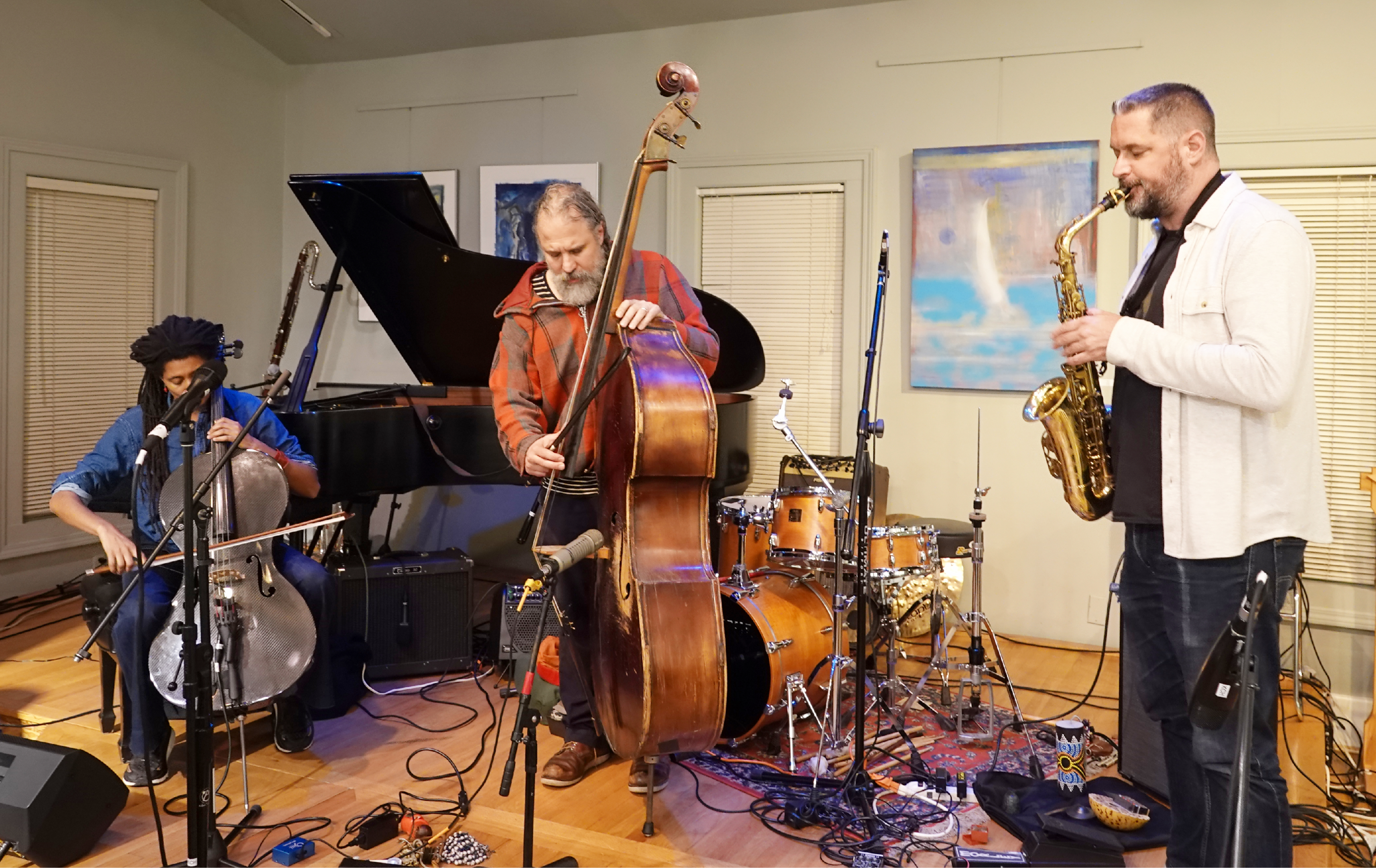 Tomeka Reid, Josh Abrams & Dave Rempis at Edgefest 2023