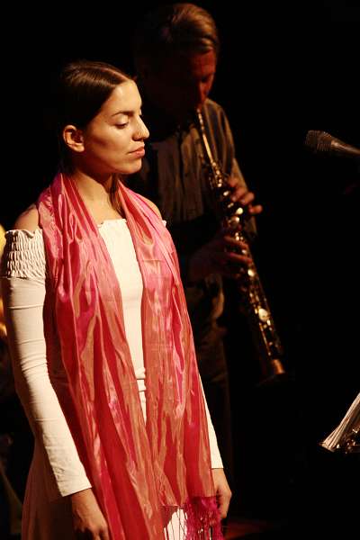 Jamila Dorner and Gilles Torrent with "Gilles Torrent World Jazz Sound" at la Traverse, Geneva, Switzerland, 2005