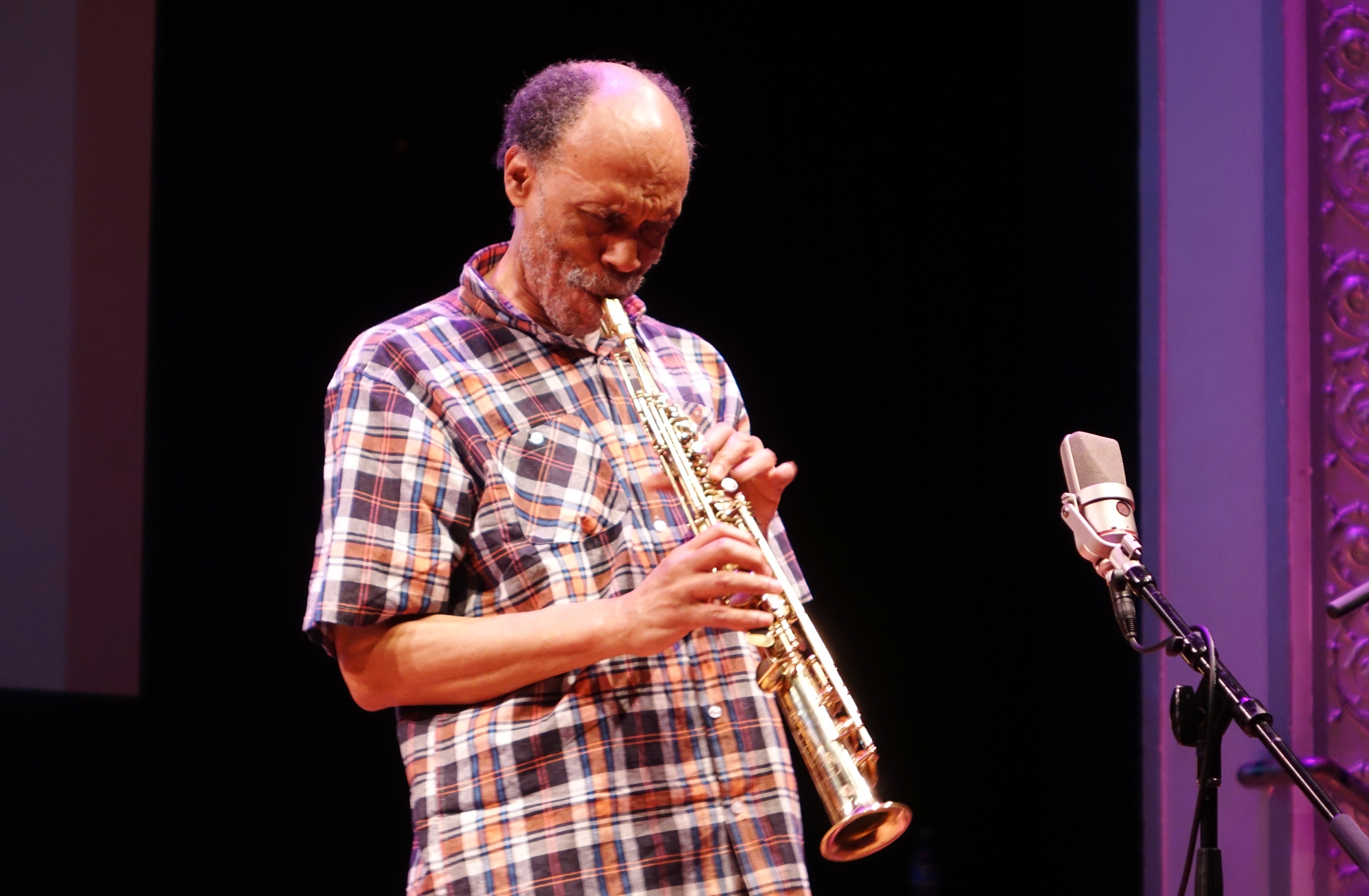 Daniel Carter at the Vision Festival at Roulette, Brooklyn in May 2018