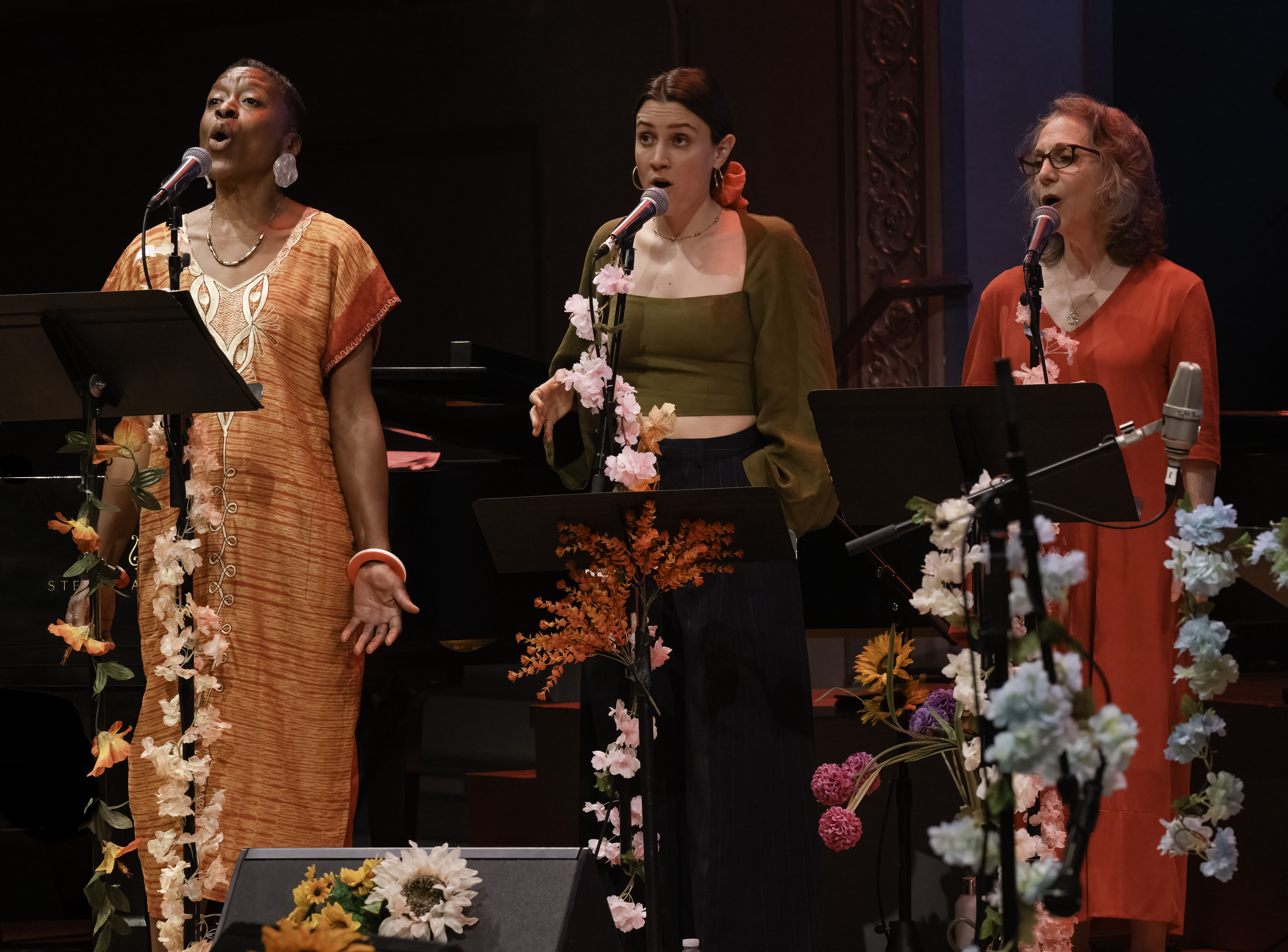 AnneMarie Sandy, Raina Sokolov-Gonzalez, and Andrea Wolper Celebrating William Parker at the Vision Festival 2024