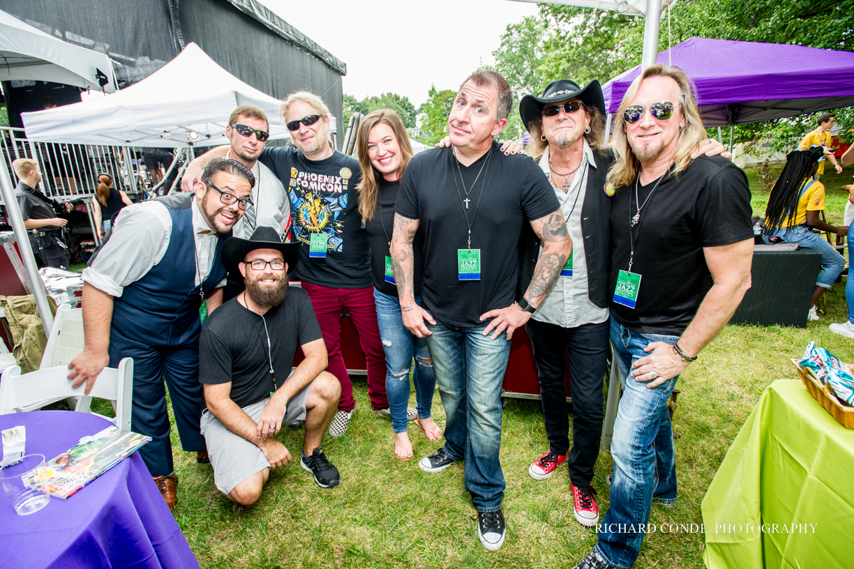 Louis Prima Jr and the band at the 2017 Montclair Jazz Festival