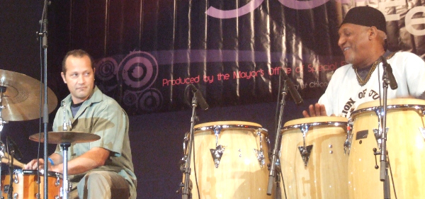 Pablo Bencid and Vicente Lebron with Either/Orchestra at 2010 Chicago Jazz Festival