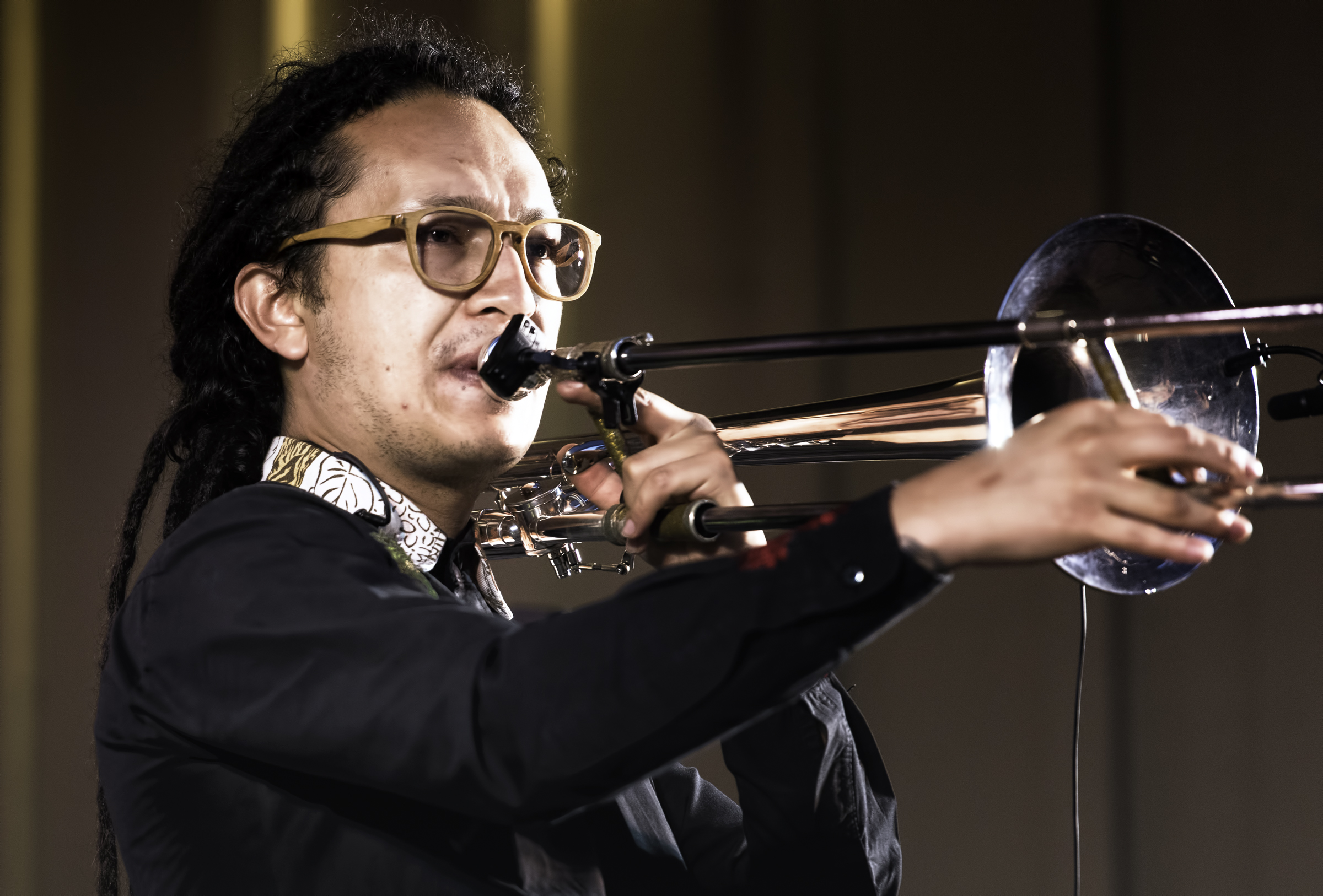 Abstine Caviedes with Monsieur Perrine at the Monterey Jazz Festival