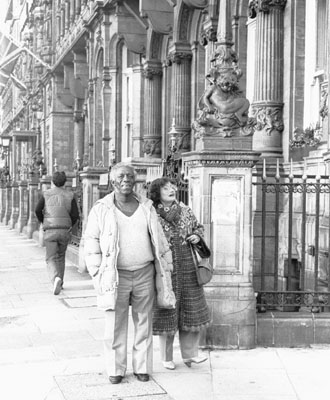 Art Blakey and Wife. 0319108 London, Jan. 1983 Images of Jazz