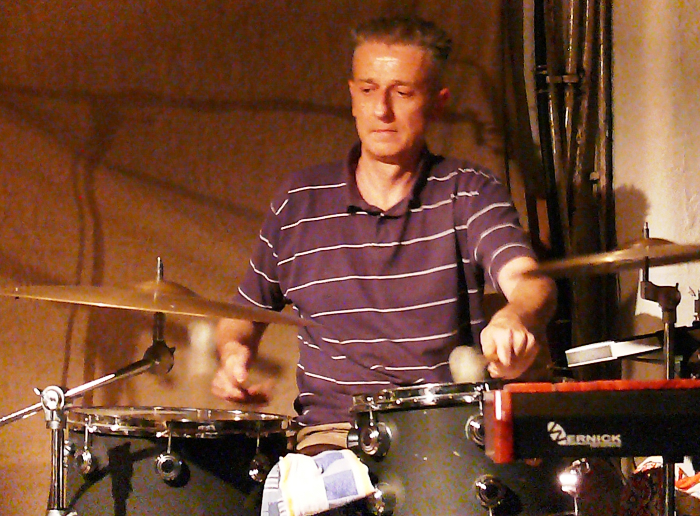 Steve Noble at Cafe Oto, London in August 2012