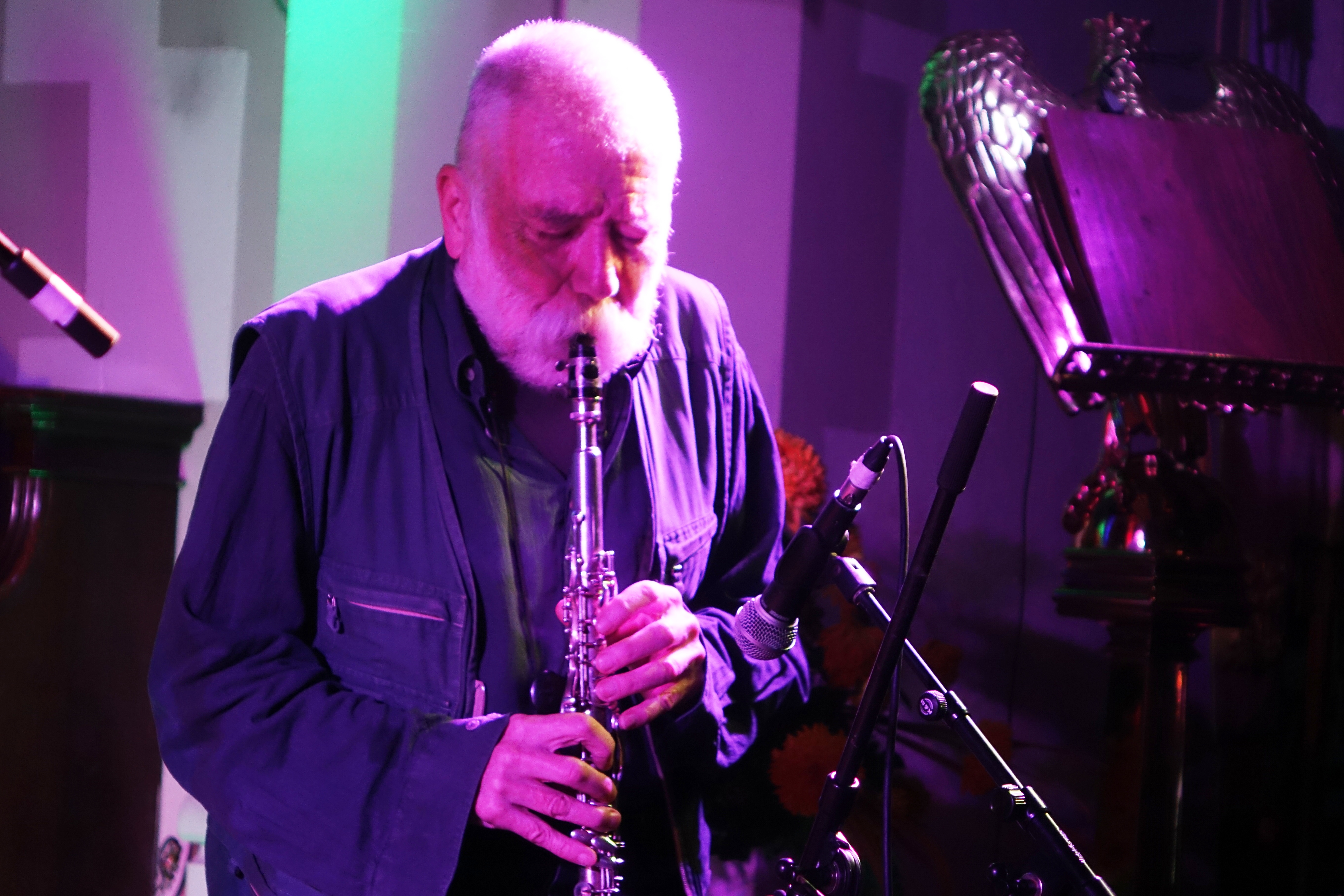 Peter Brötzmann at Brighton Alternative Jazz Festival in October 2018