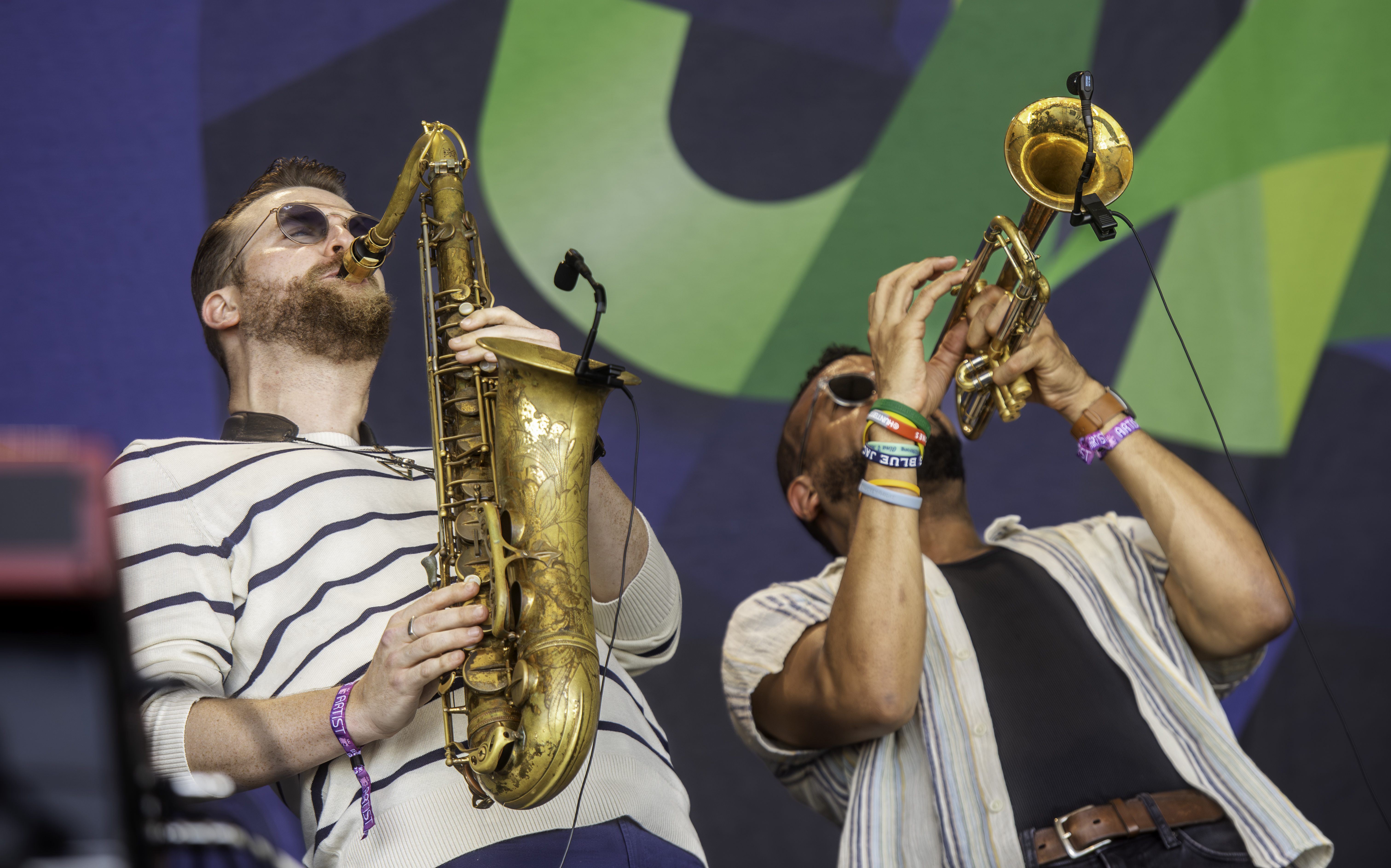 Dan White and Jon Lampley with Superblue at the Newport Jazz Festival 2023