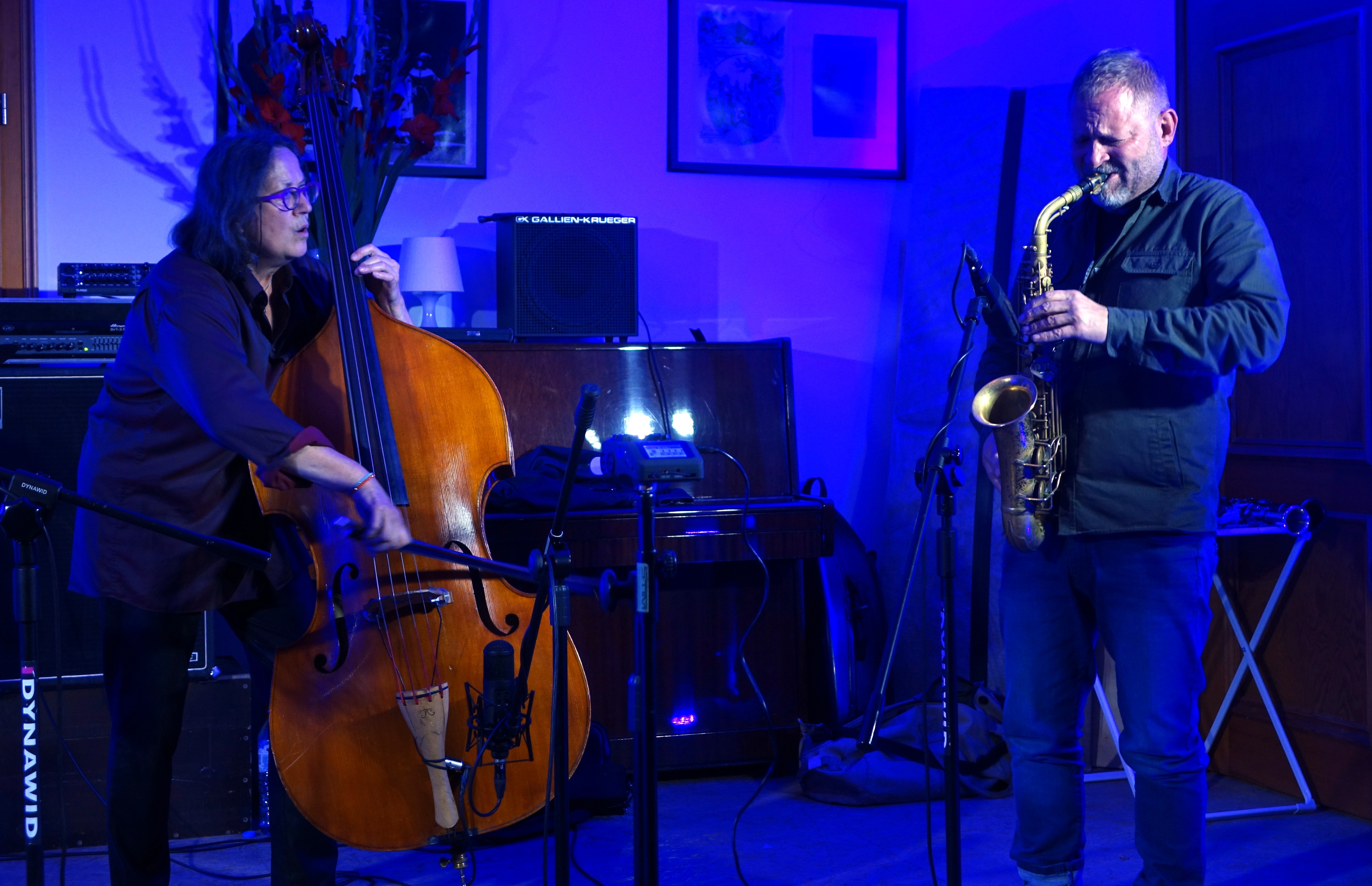 Joëlle Léandre and Mikołaj Trzaska at Wlen, Poland on 23 September 2018