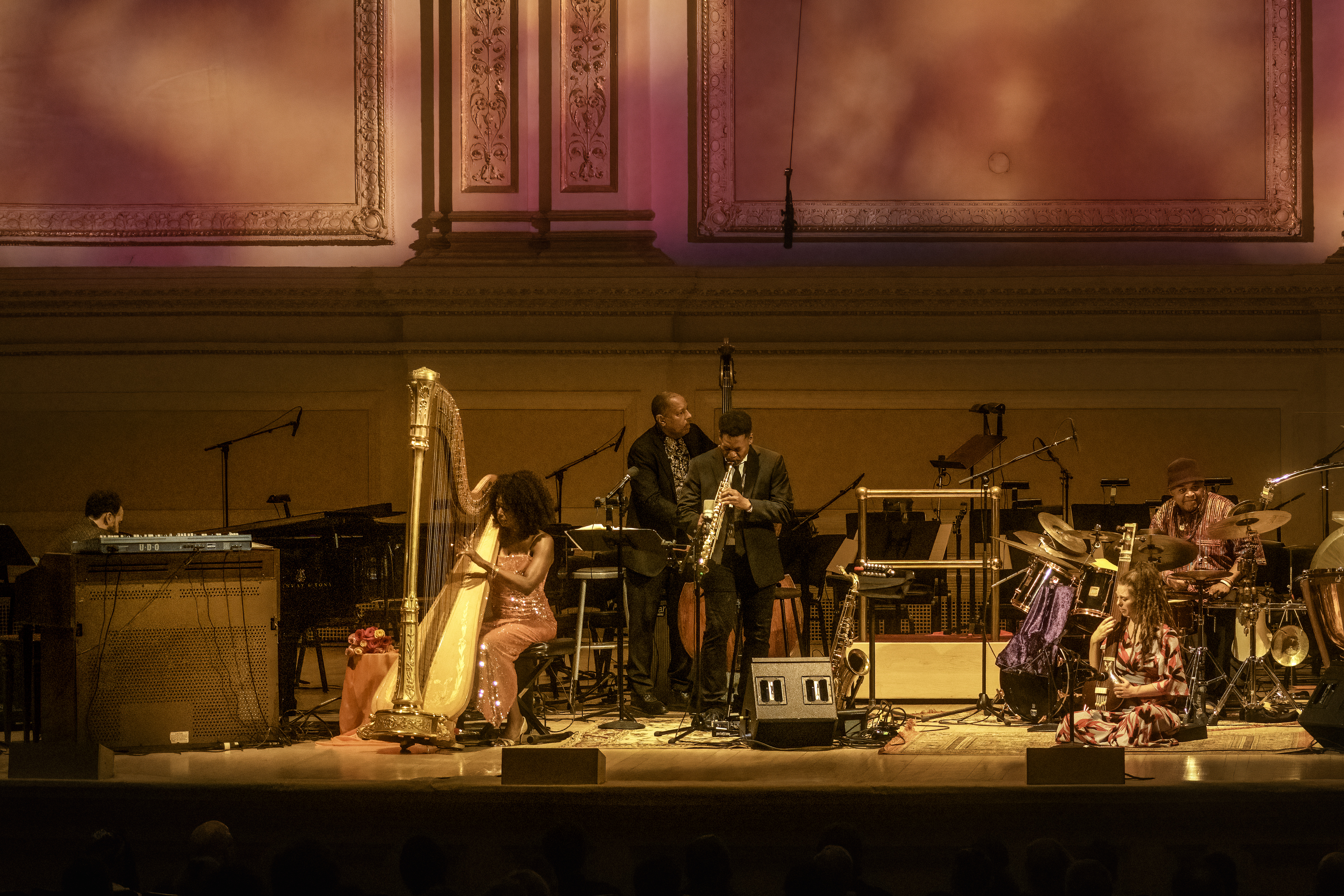 David Virelles, Brandee Younger, Robert Hurst, Ravi Coltrane, Jeff "tain" Watts, And Sivan Arbel With Cosmic Music: The Celestial Songs Of Alice Coltrane