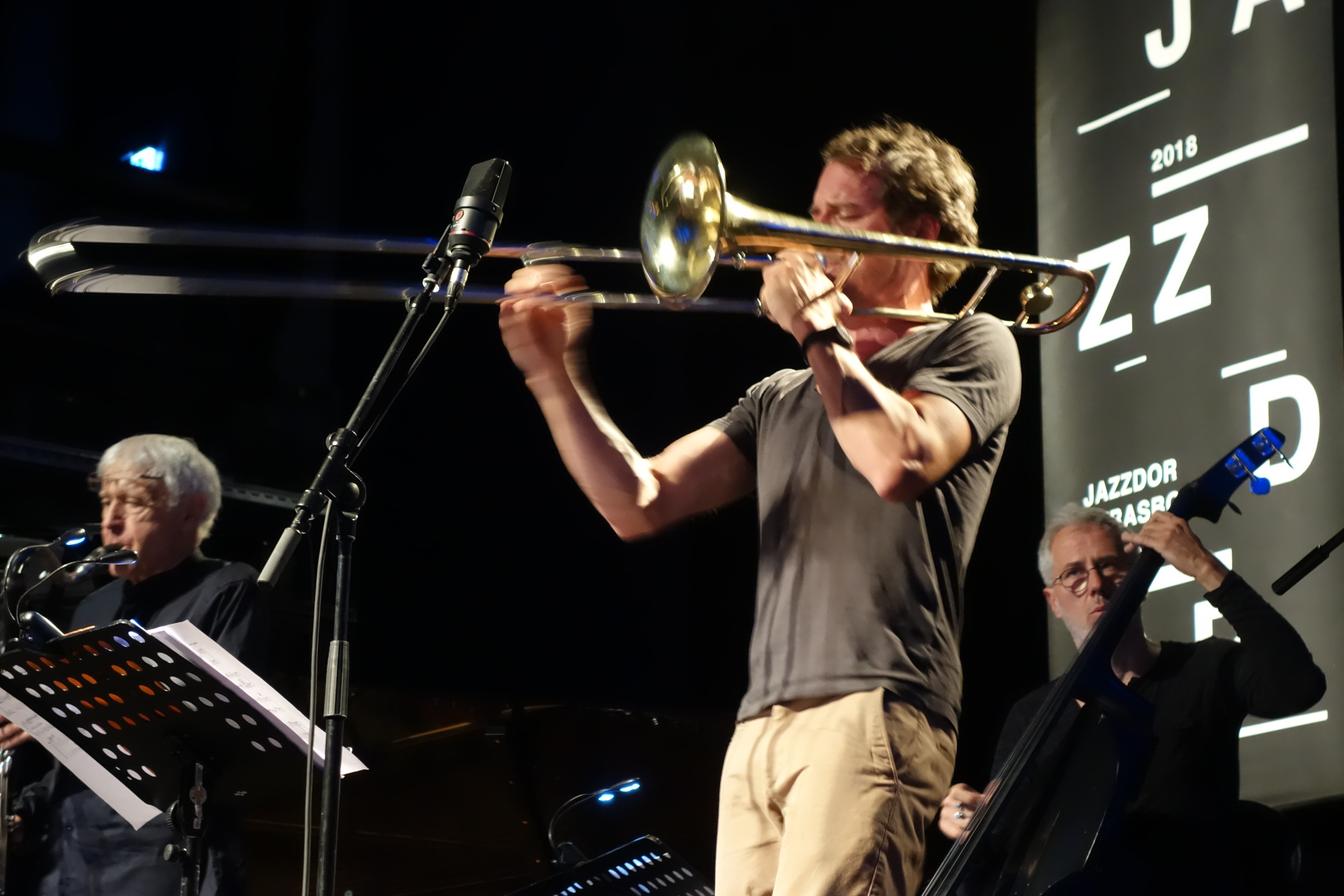 Michel Portal, Bruno Chevillo, Nils Wogram - Jazzdor Berlin 2018