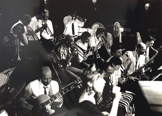Jazzmosax on first alto in Biggles Big Band