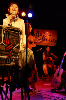 Zelia Fonseca, Rosanna Tavares and Rosanna Leventhal with "Rosanna & Zelia" at Amr, Sud Des Alpes, Geneva, Switzerland,2005