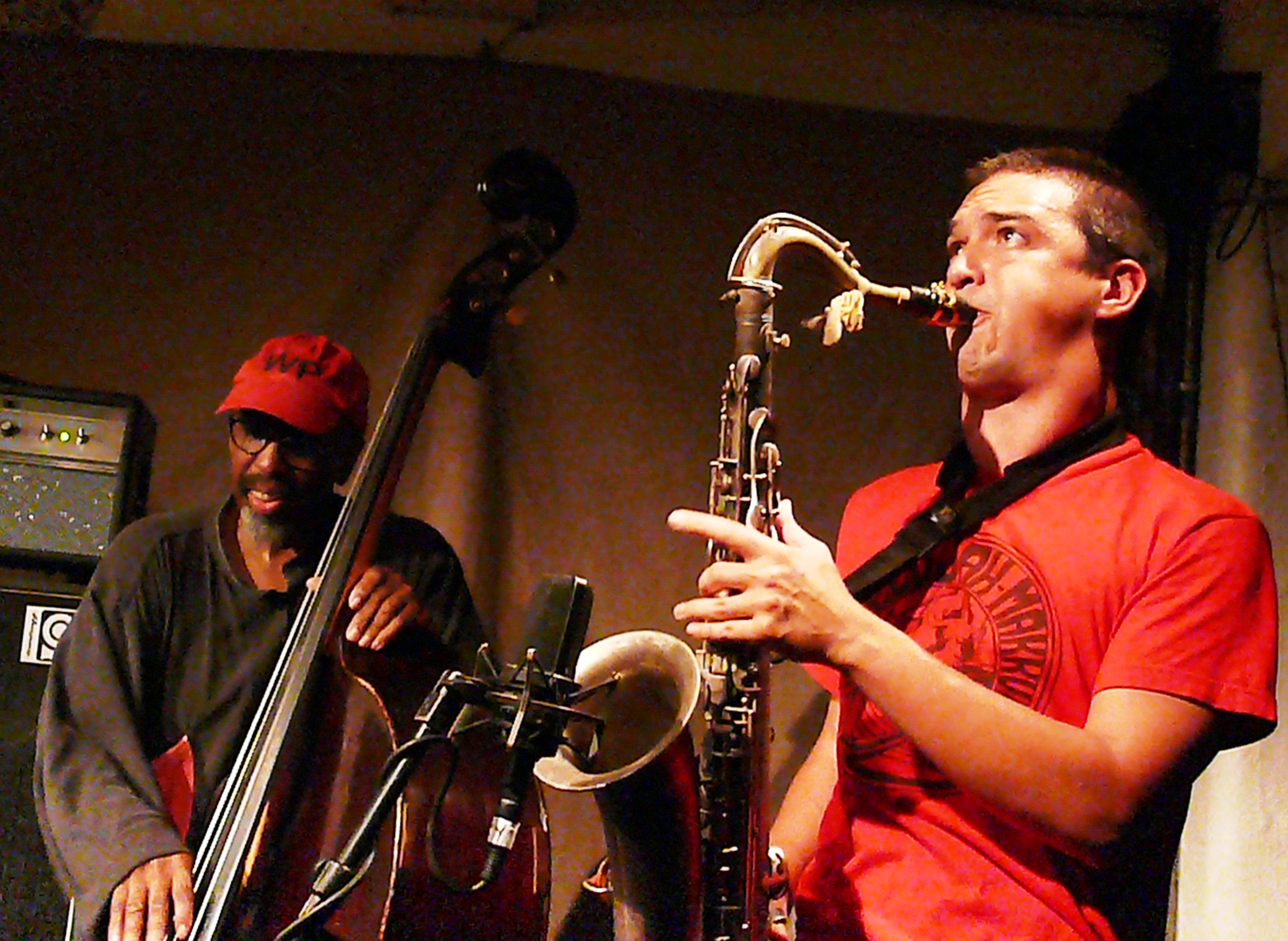 William Parker and John Dikeman at Cafe Oto, London in August 2017