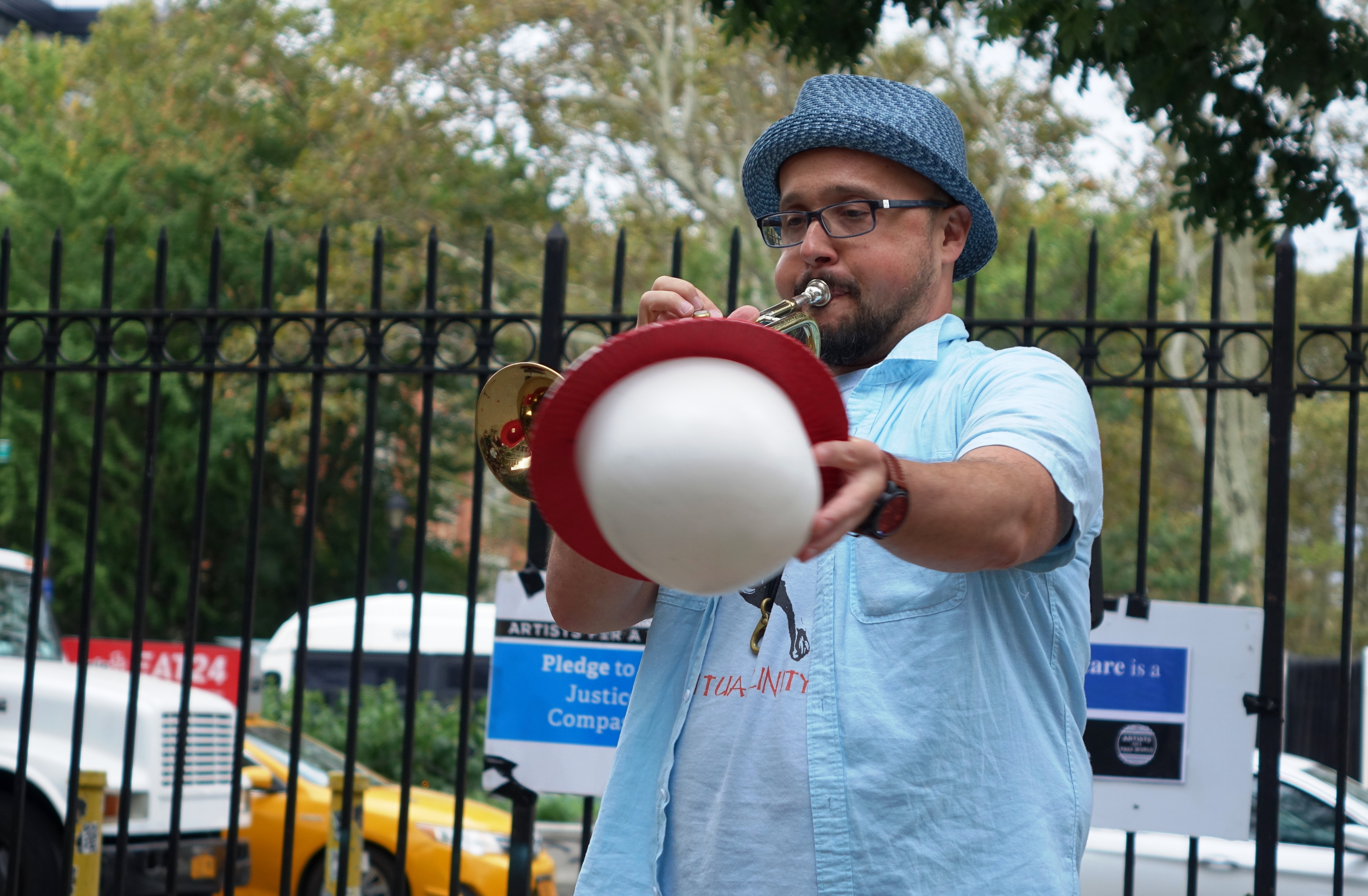 Matt Lavelle at First Street Green, NYC in September 2017