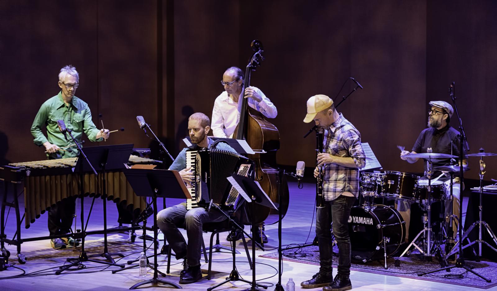 Matt Moran, Red Wieringa, Drew Gress, Chris Speed And John Hollenbeck With The Claudia Quintet At The Musical Instrument Museum (mim) In Phoenix