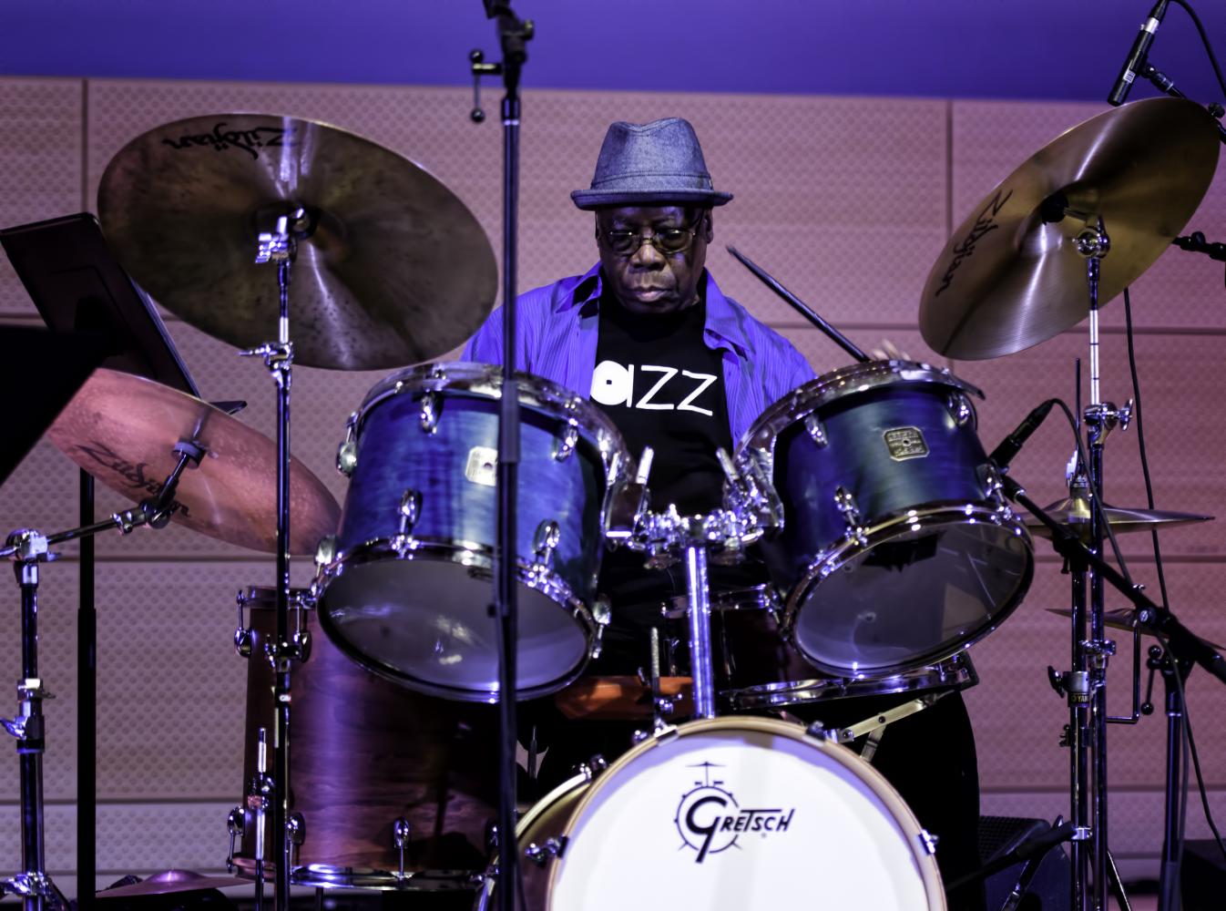 Andrew Cyrille with Bill McHenry at the NYC Winter Jazzfest 2017