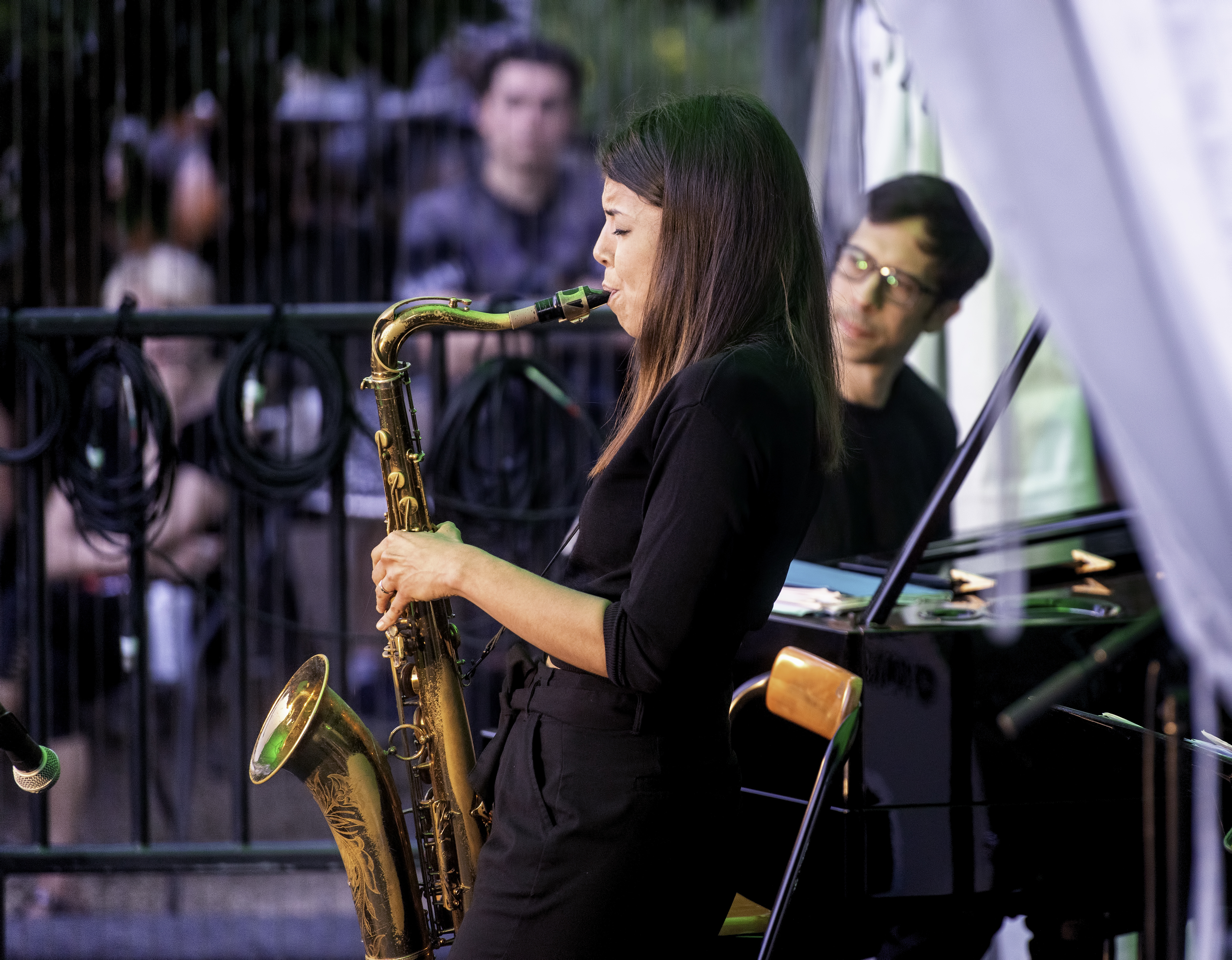 Melissa Aldana and Sam Harris at the Toronto Jazz Festival 2019