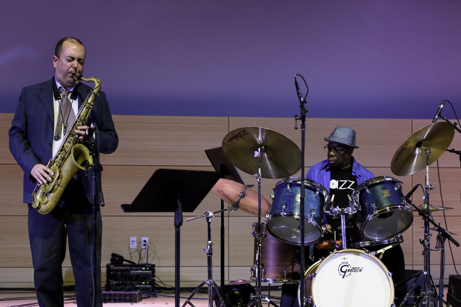 Bill McHenry and Andrew Cyrille at the NYC Winter Jazzfest 2017