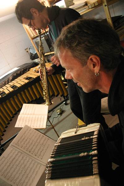 Alain Ray and Eduardo Kohan During Libertango's Rehearsals, Geneva, Switzerland,2005