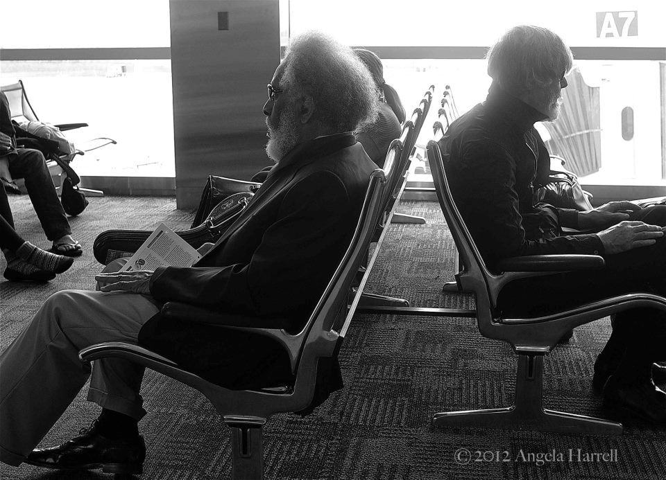 Sonny Rollins and Tom Harrell at the Detroit Metro Airport, September 3, 2012