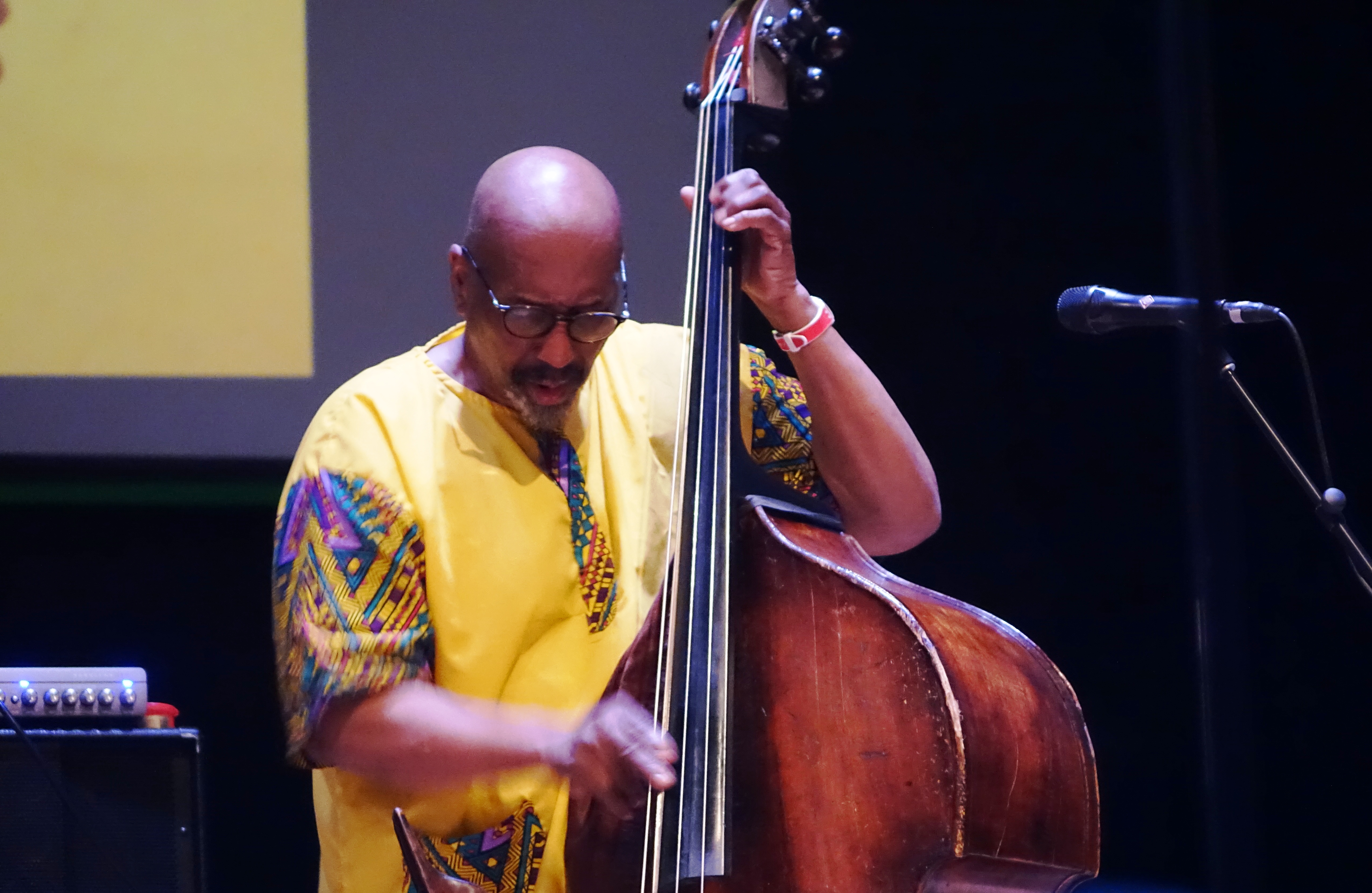 William Parker at the Vision Festival in Roulette, Brooklyn in June 2019