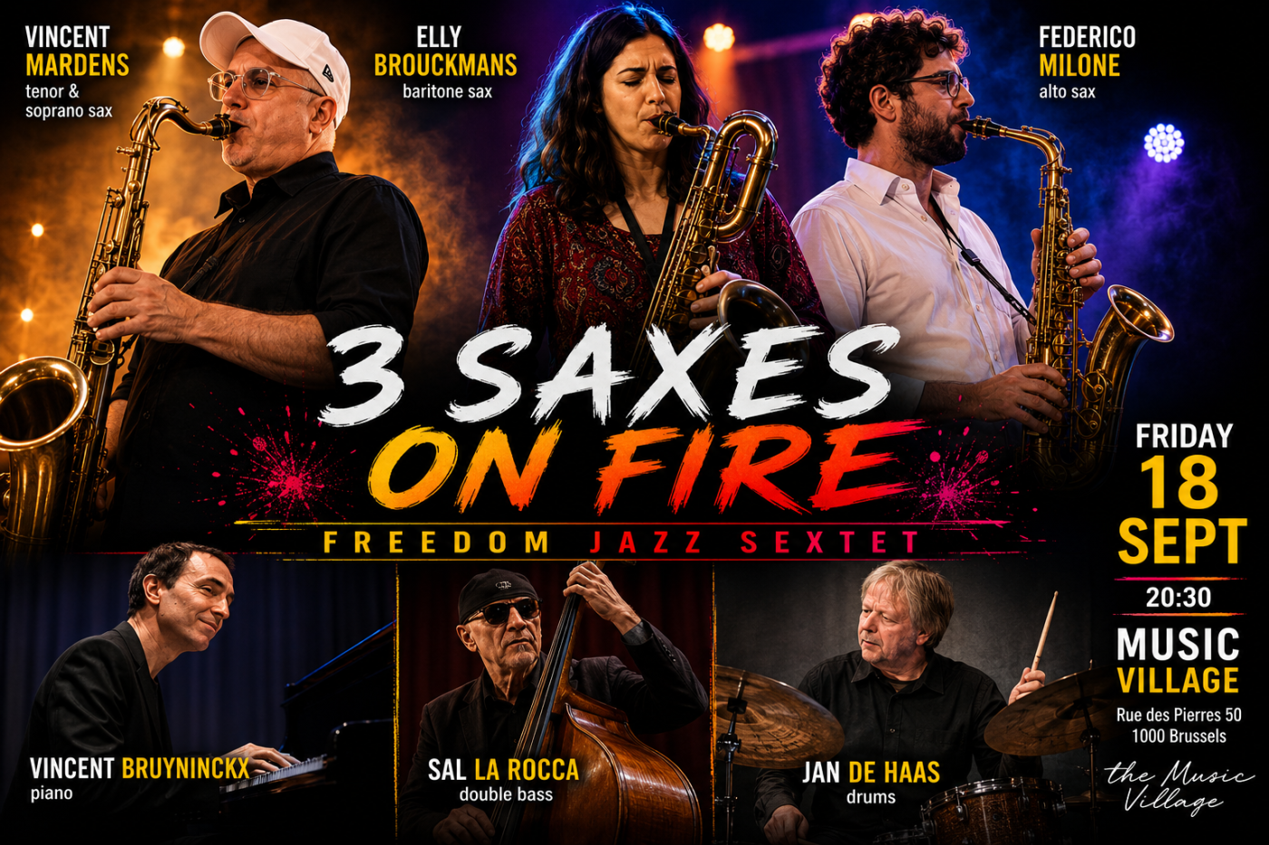 Freedom Jazz 6tet — jazz photo by Sal La Rocca | All About Jazz