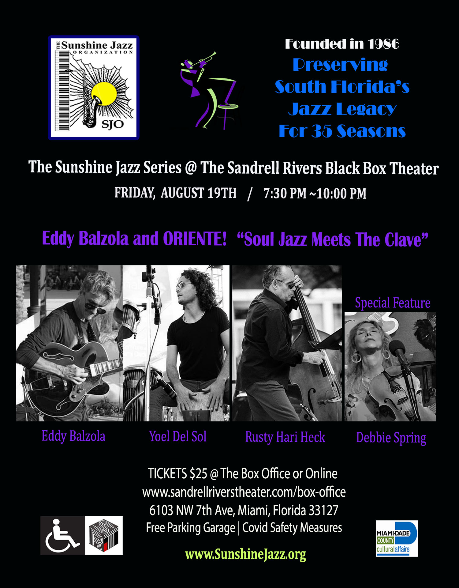 Sunshine Jazz 35th Season Presents Eddy Balzola & Oriente