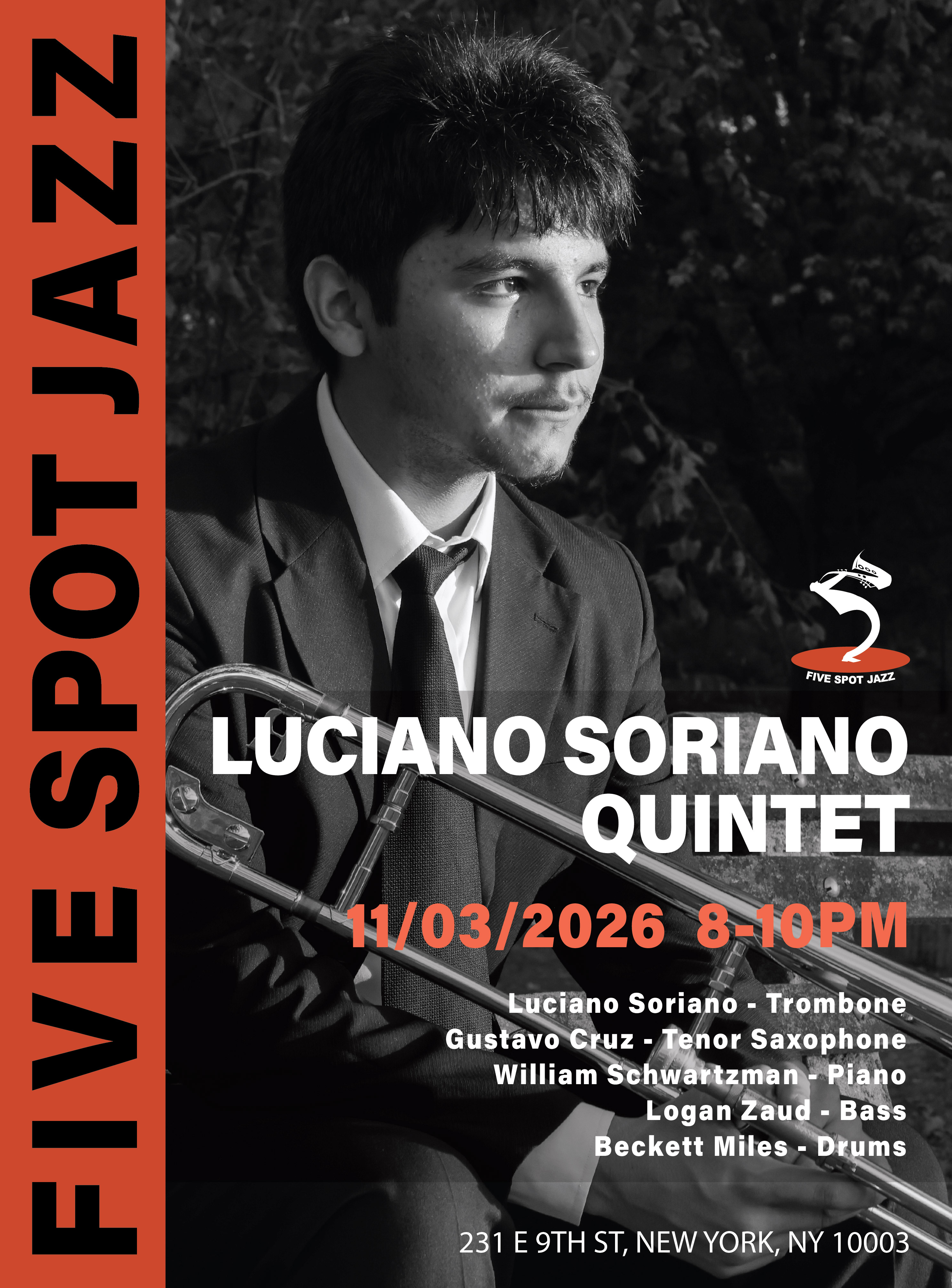 Luciano Soriano Quintet — jazz photo by FIVE SPOT JAZZ | All About Jazz